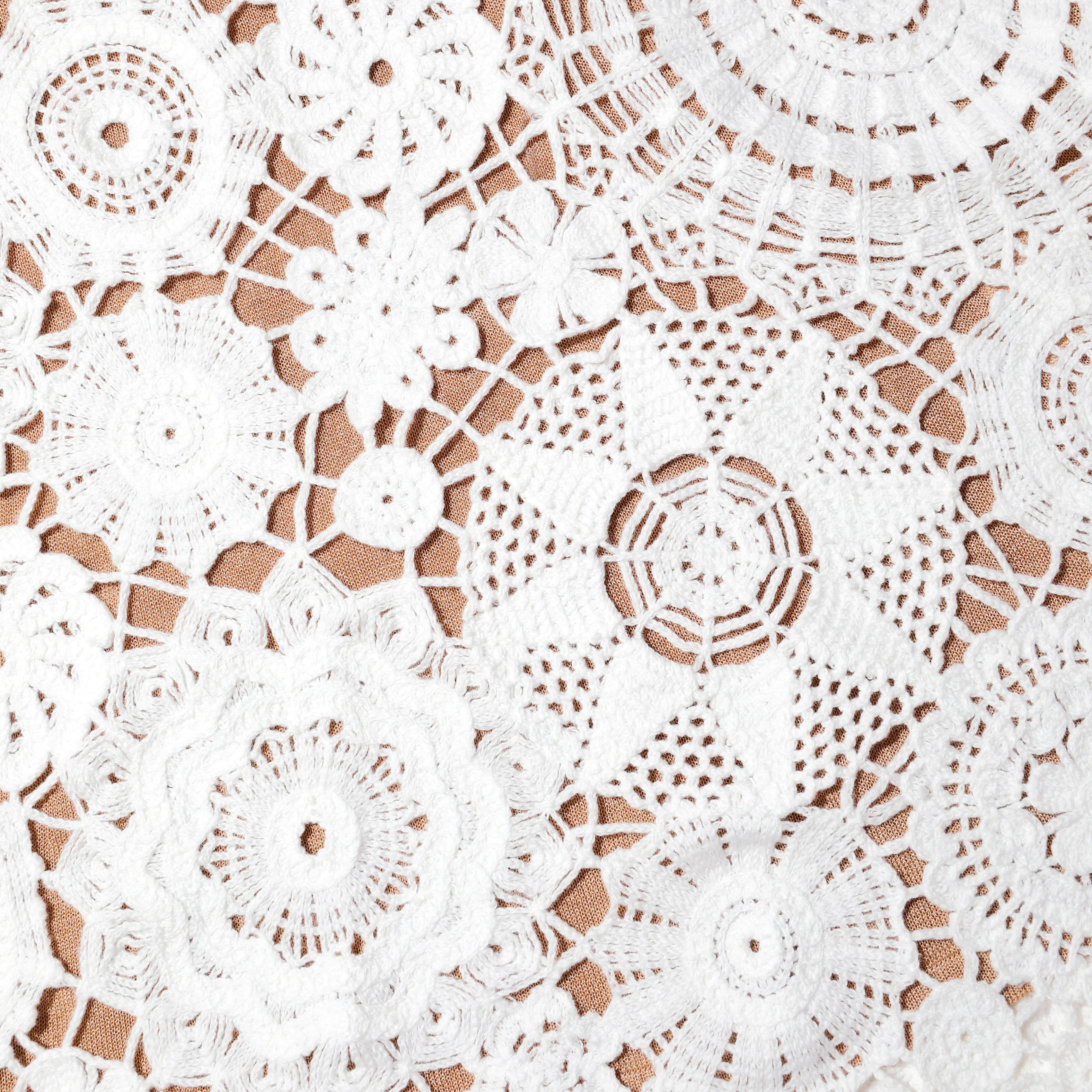 White Crochet Mini Dress - Image 5