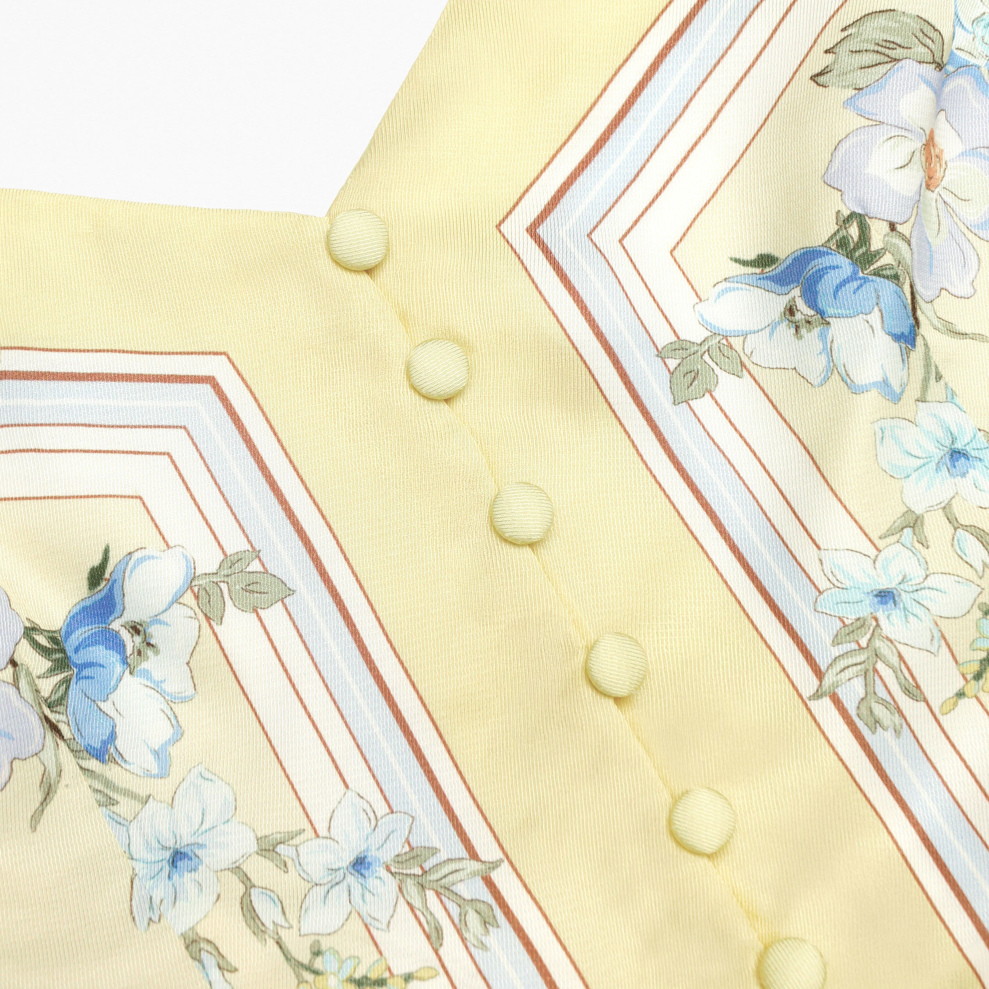 Yellow Floral Midi Dress - Image 5