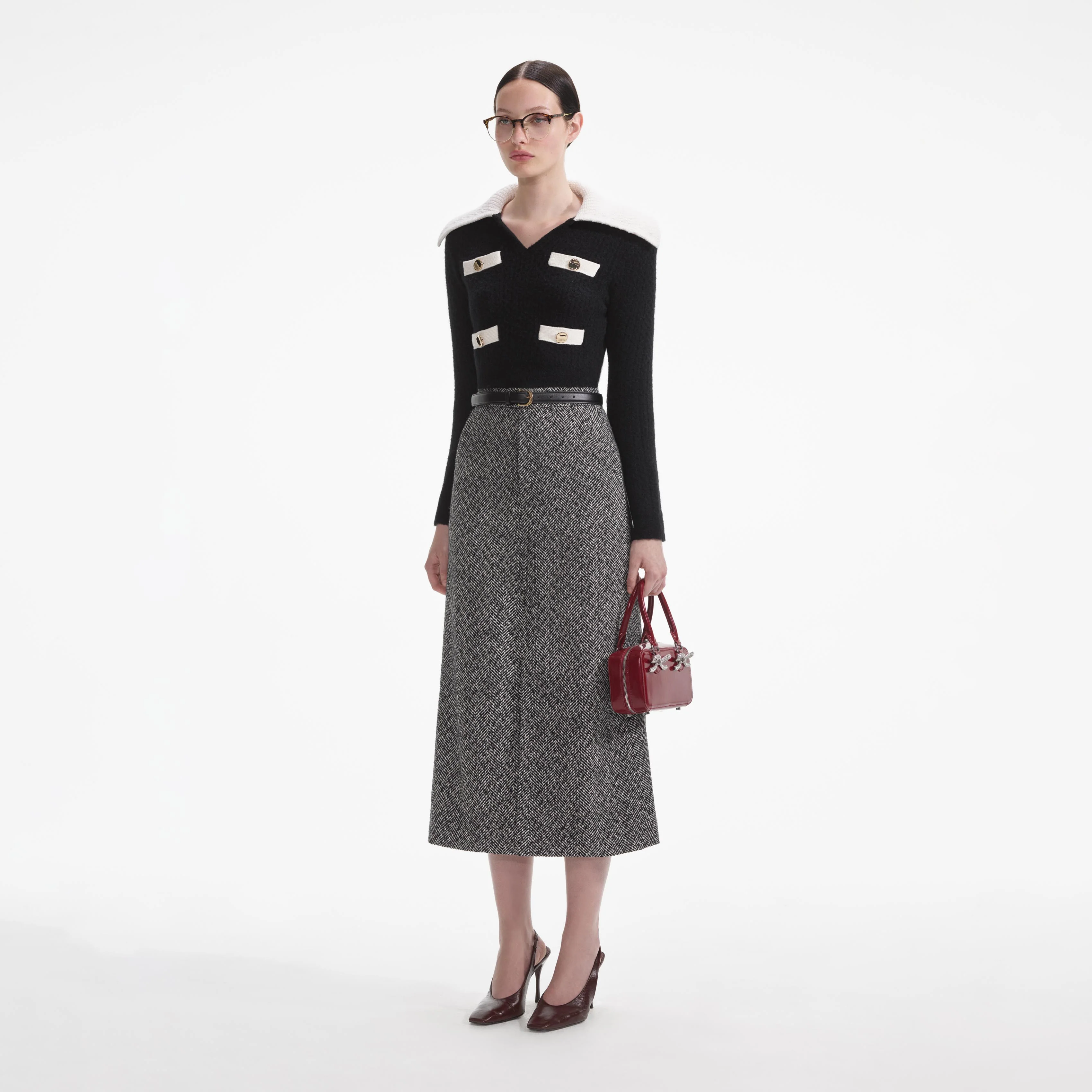 Black Cashmere Blend Jumper - Image 2