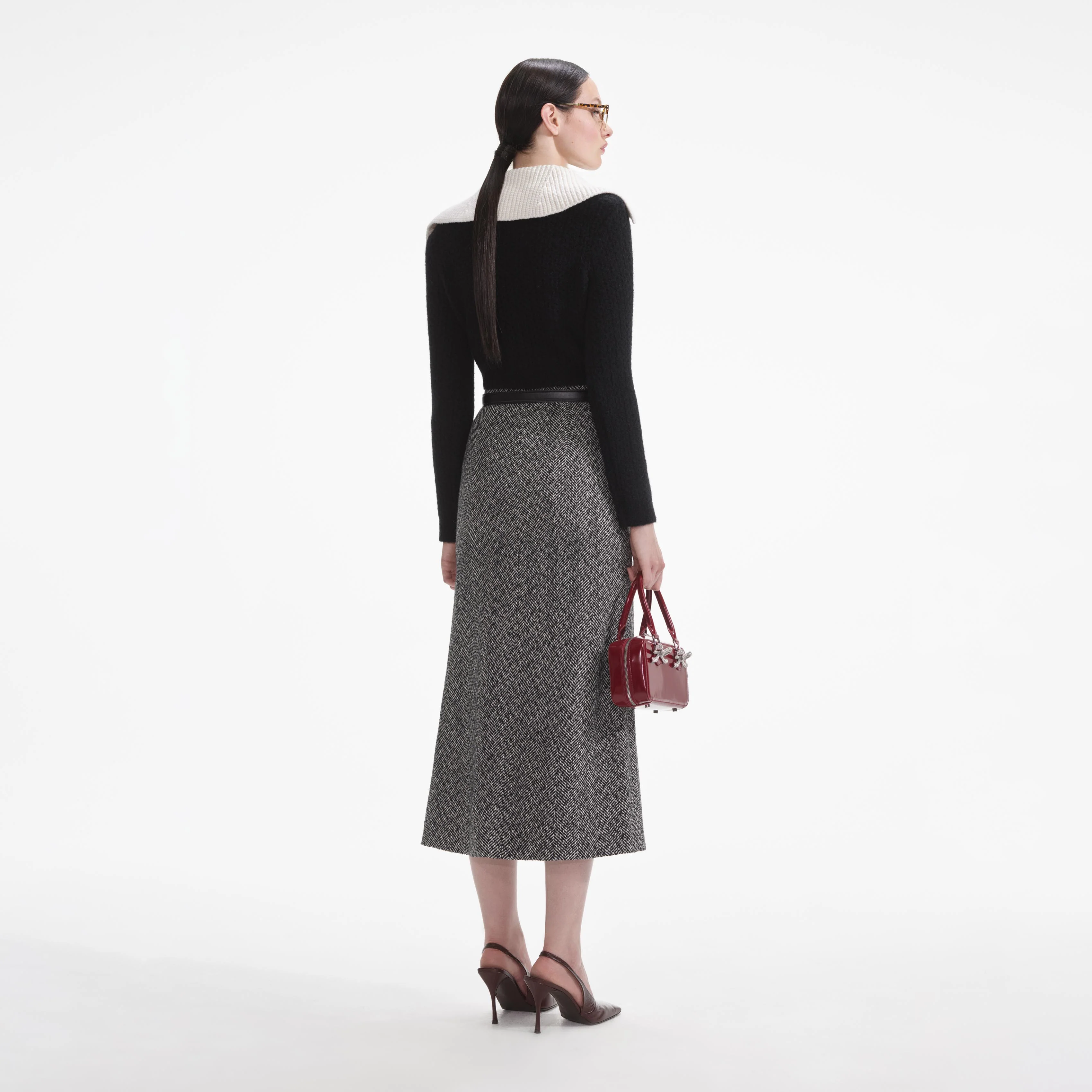 Black Cashmere Blend Jumper - Image 3