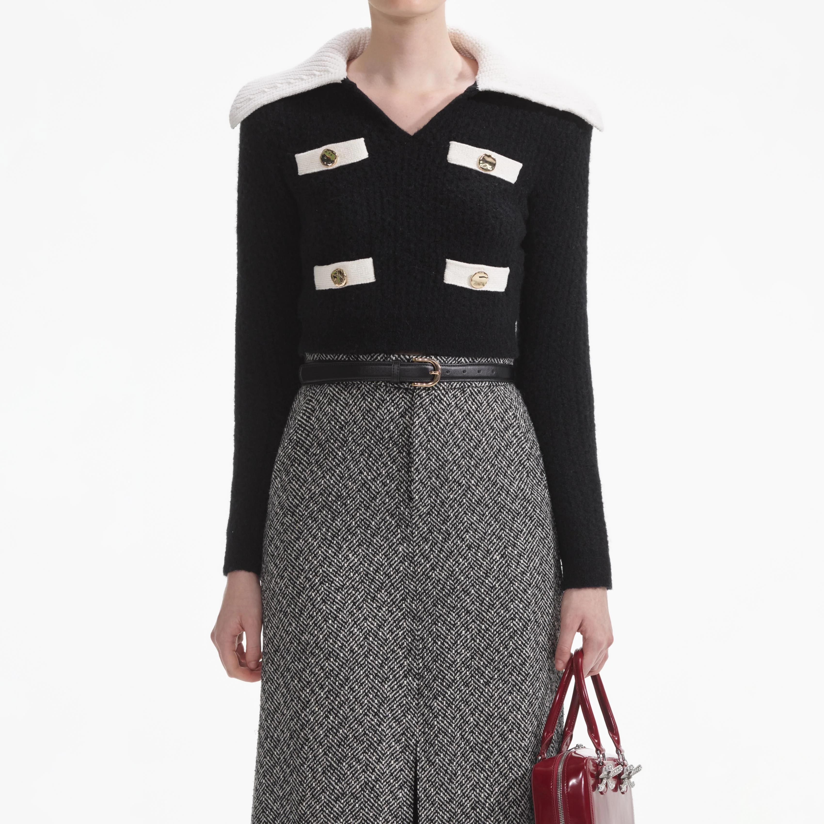 Black Cashmere Blend Jumper - Image 4
