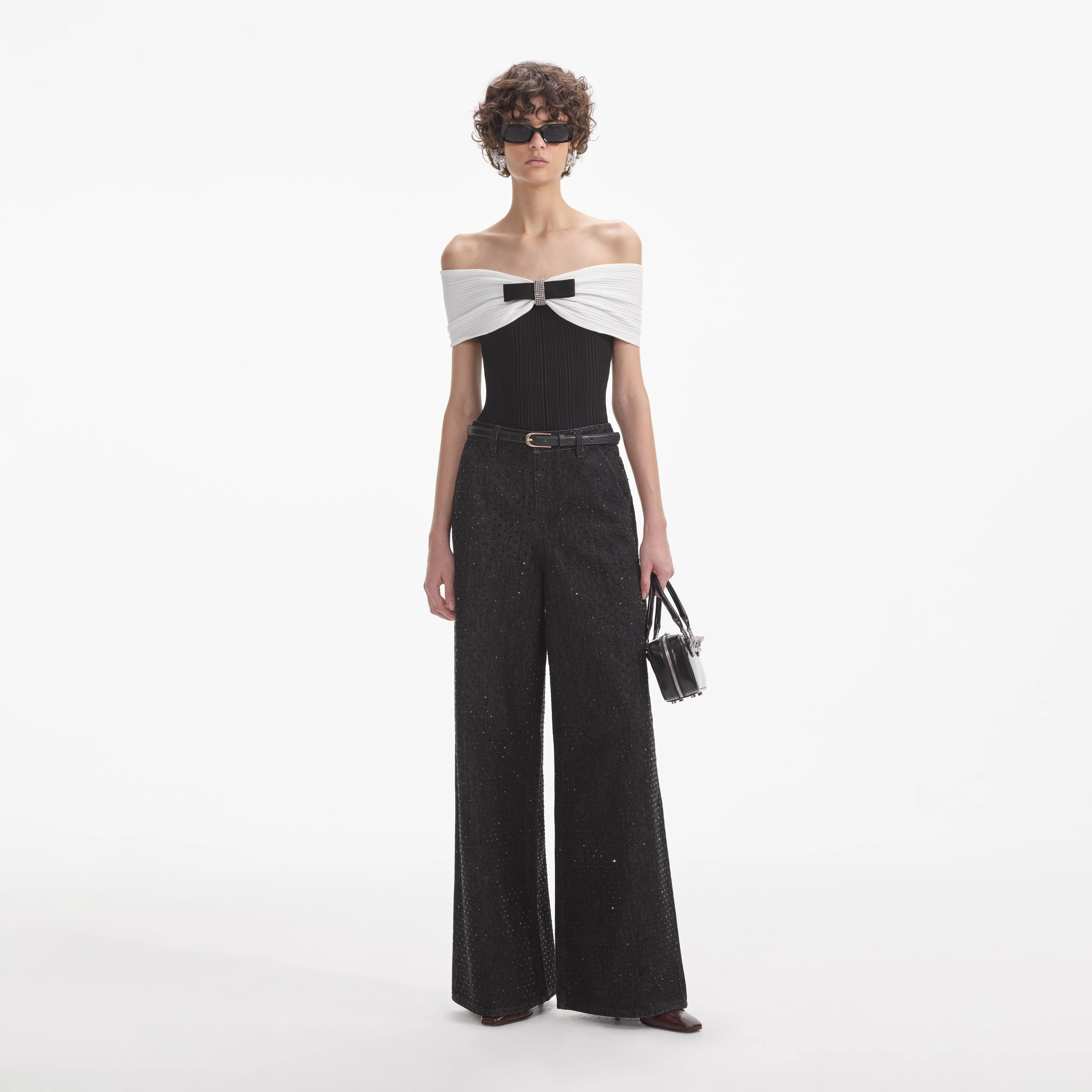 Black Rhinestone Jeans