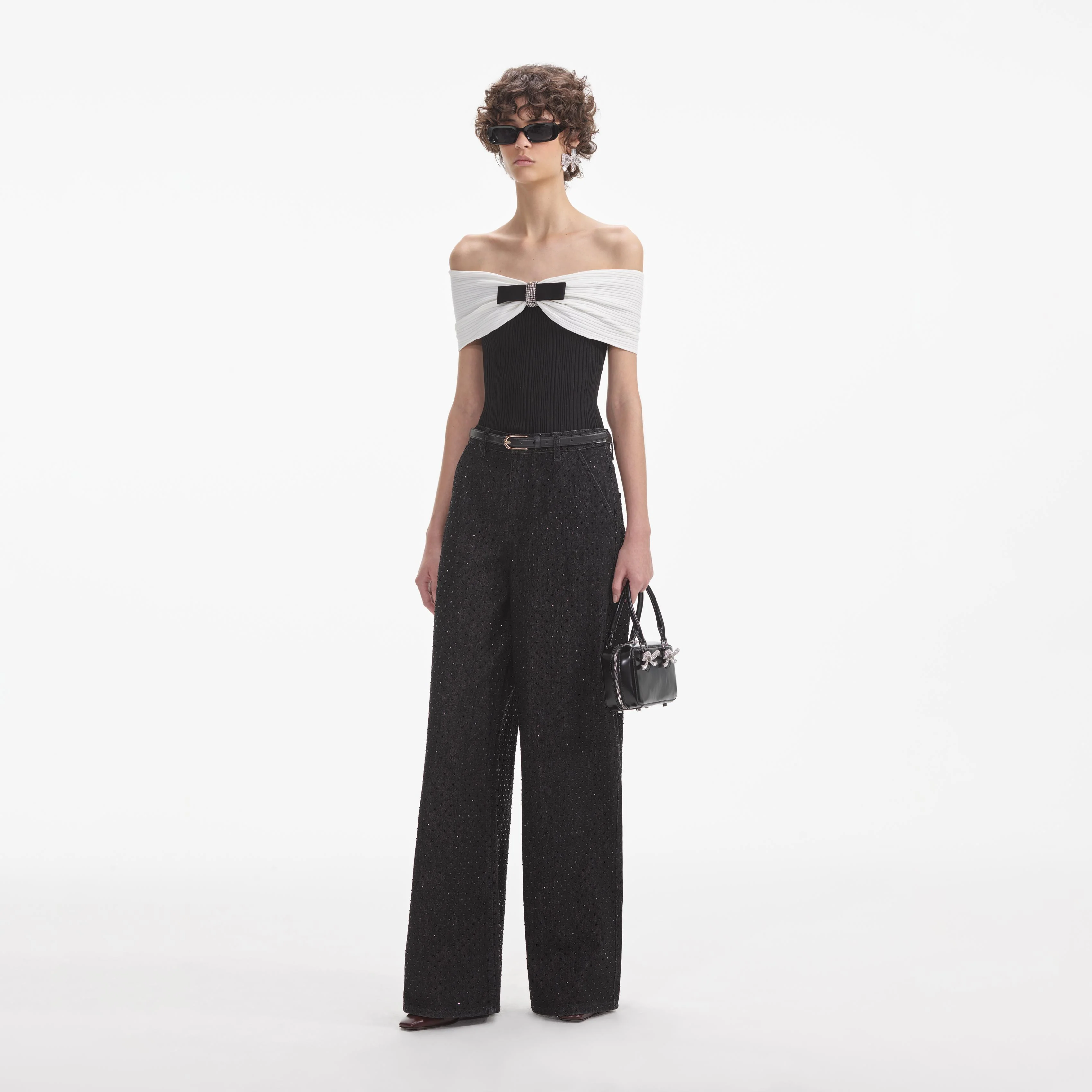 Black Rhinestone Jeans - Image 2