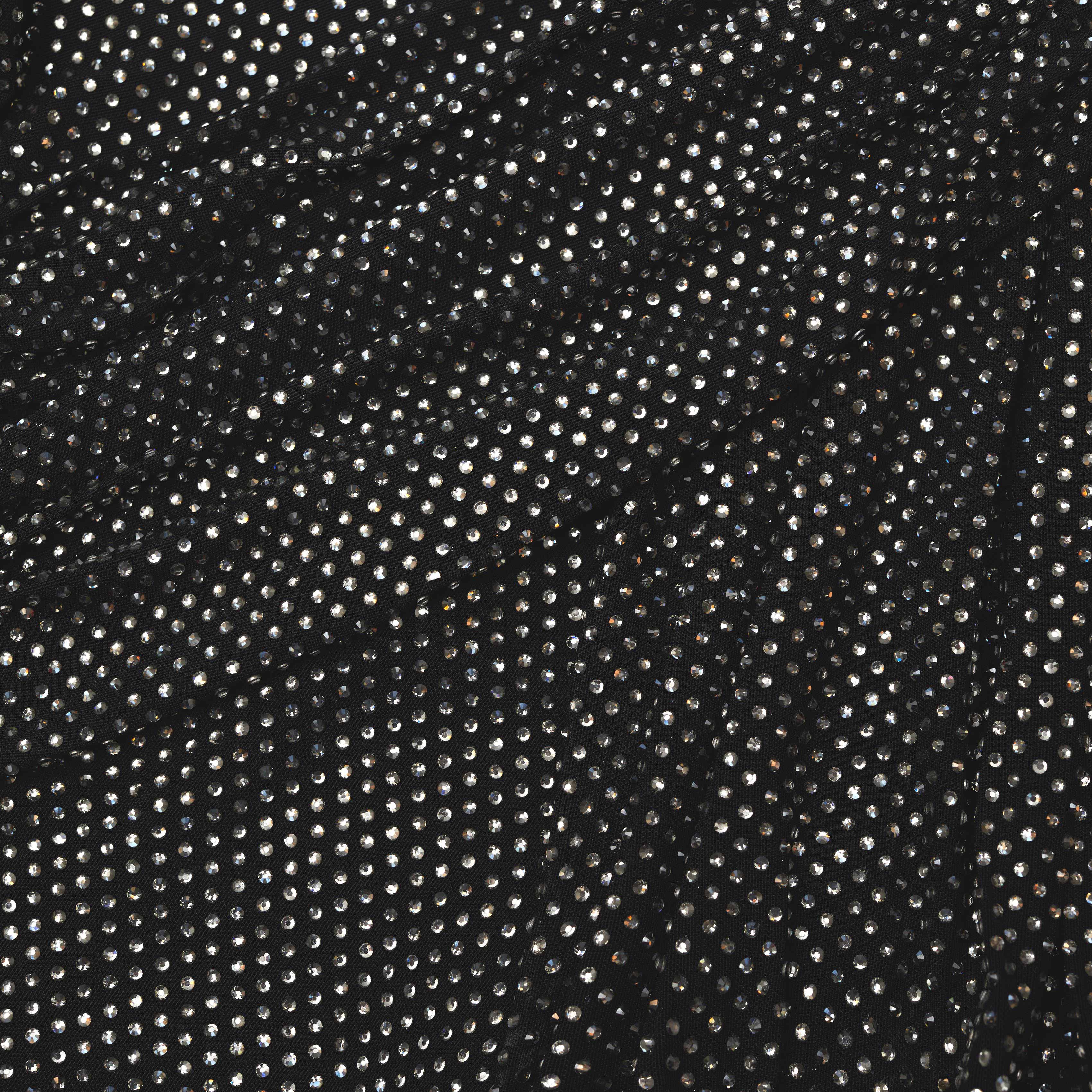 Black Rhinestone Mesh Top - Image 5