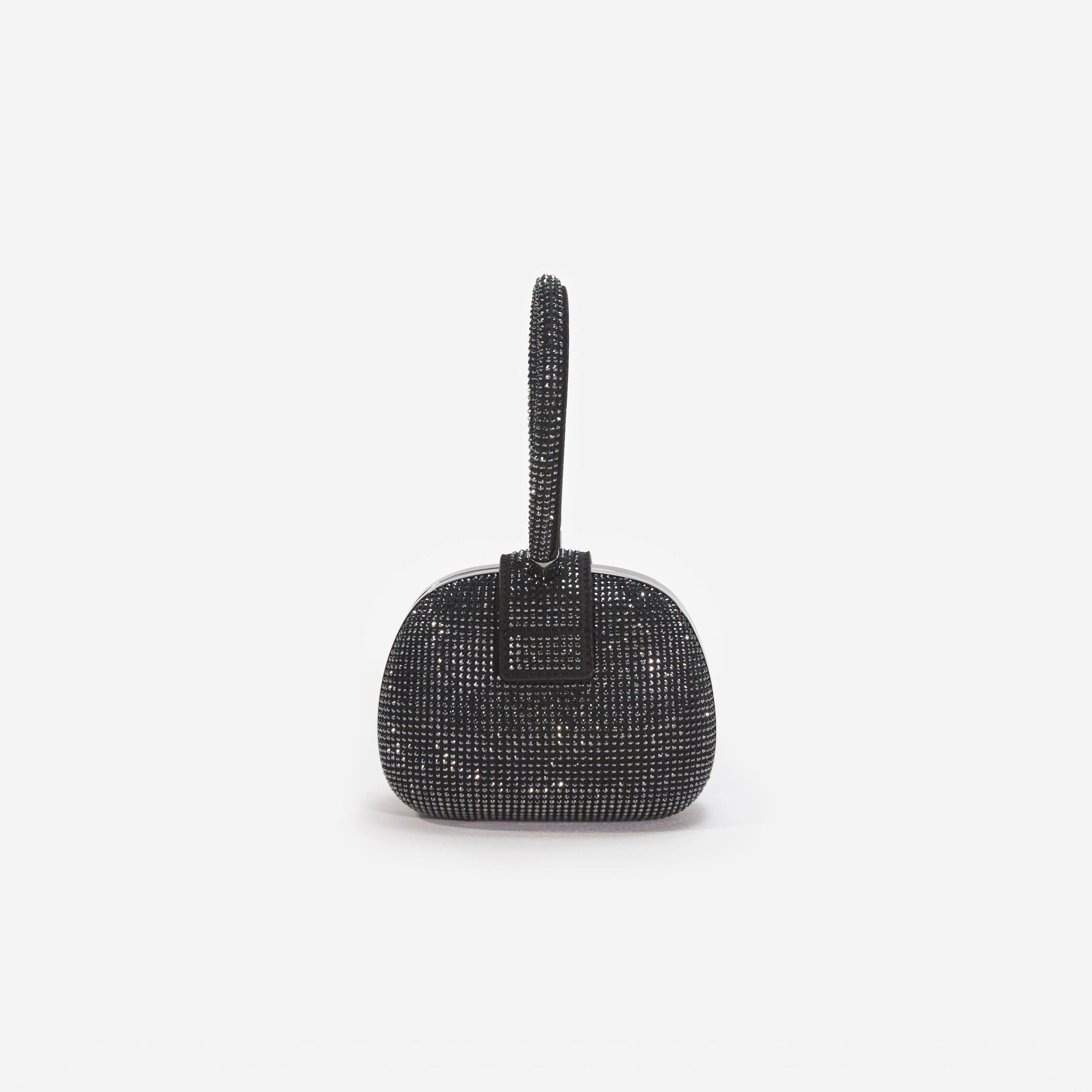 Black Rhinestone Top Handle Clutch Bag - Image 3