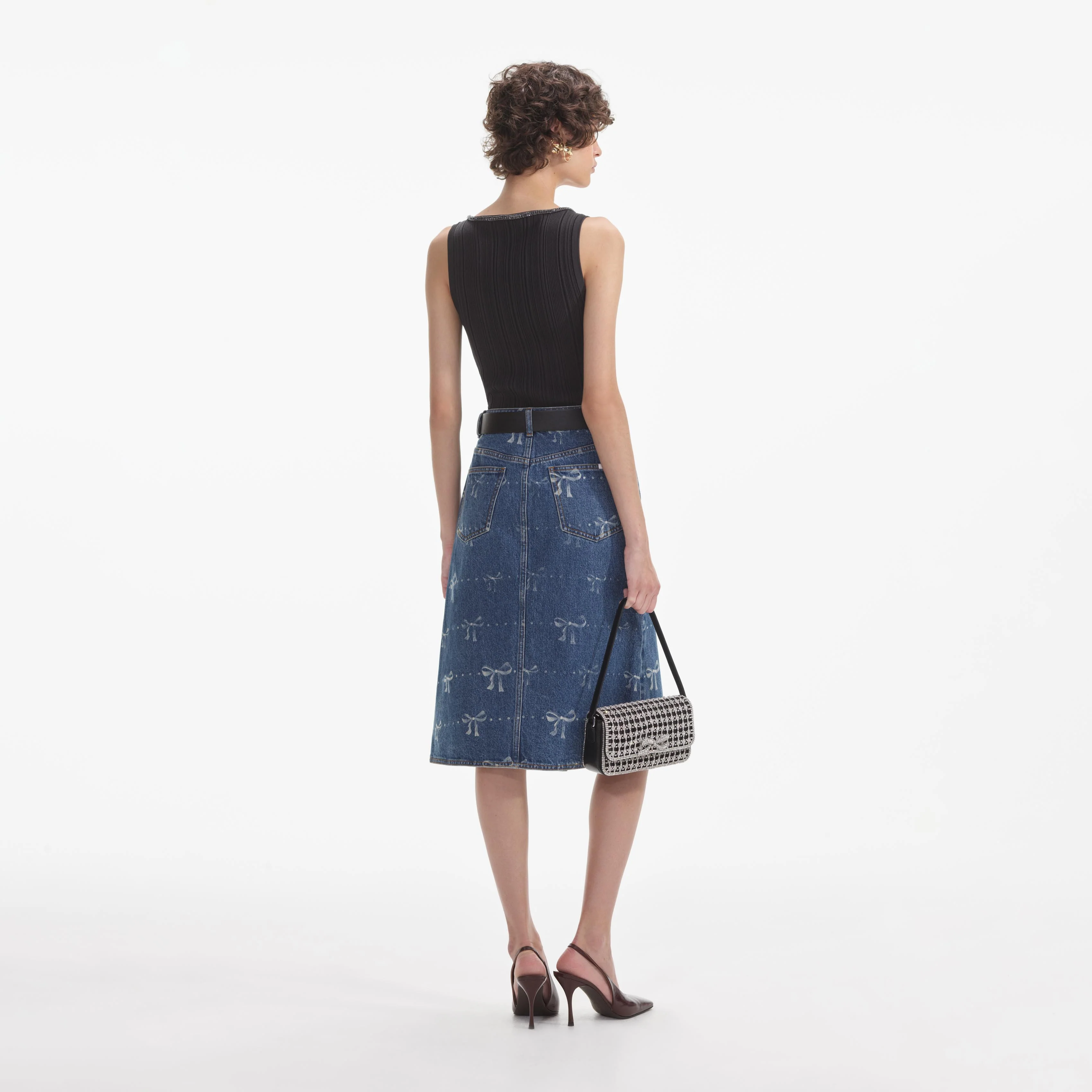 Black Ribbed Knit Top - Image 3
