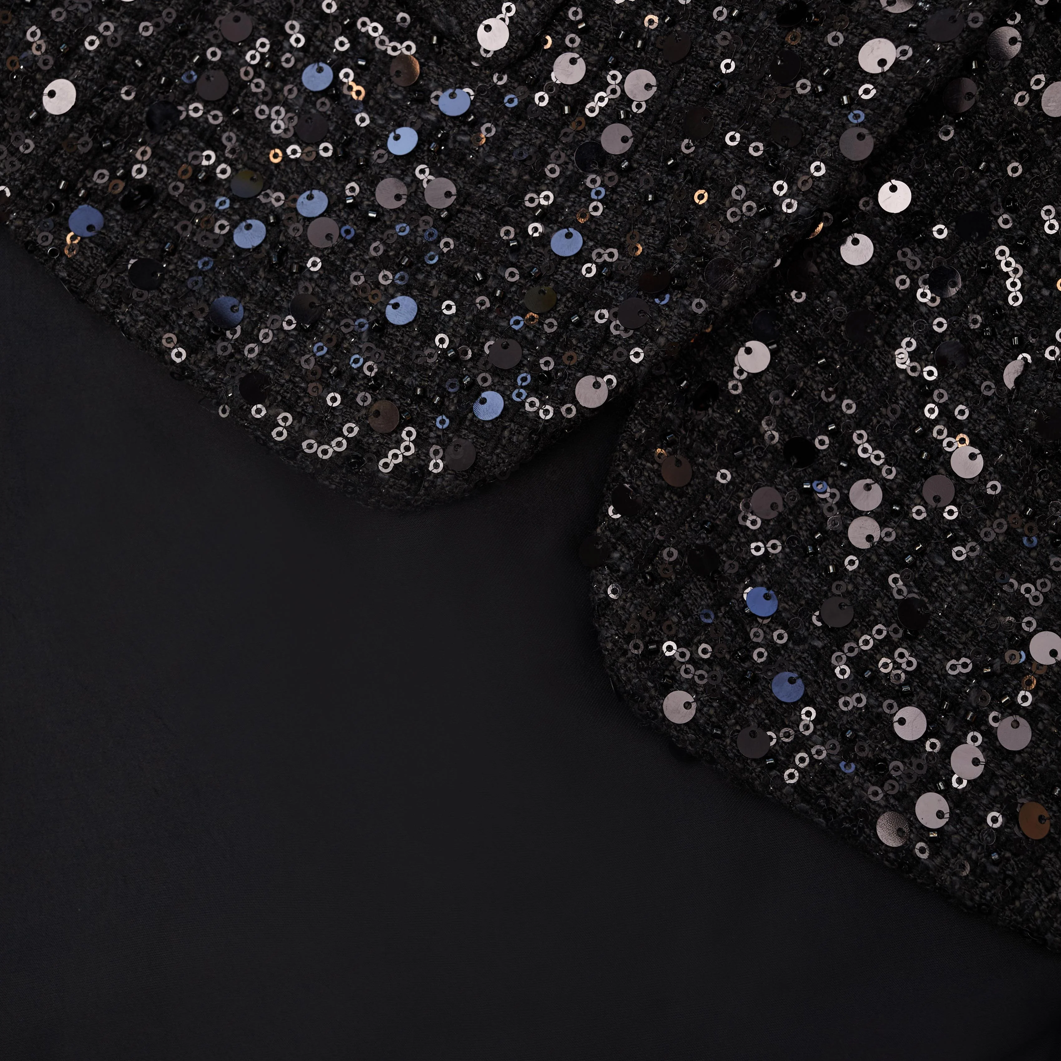 Black Sequin Boucle Maxi Dress - Image 6