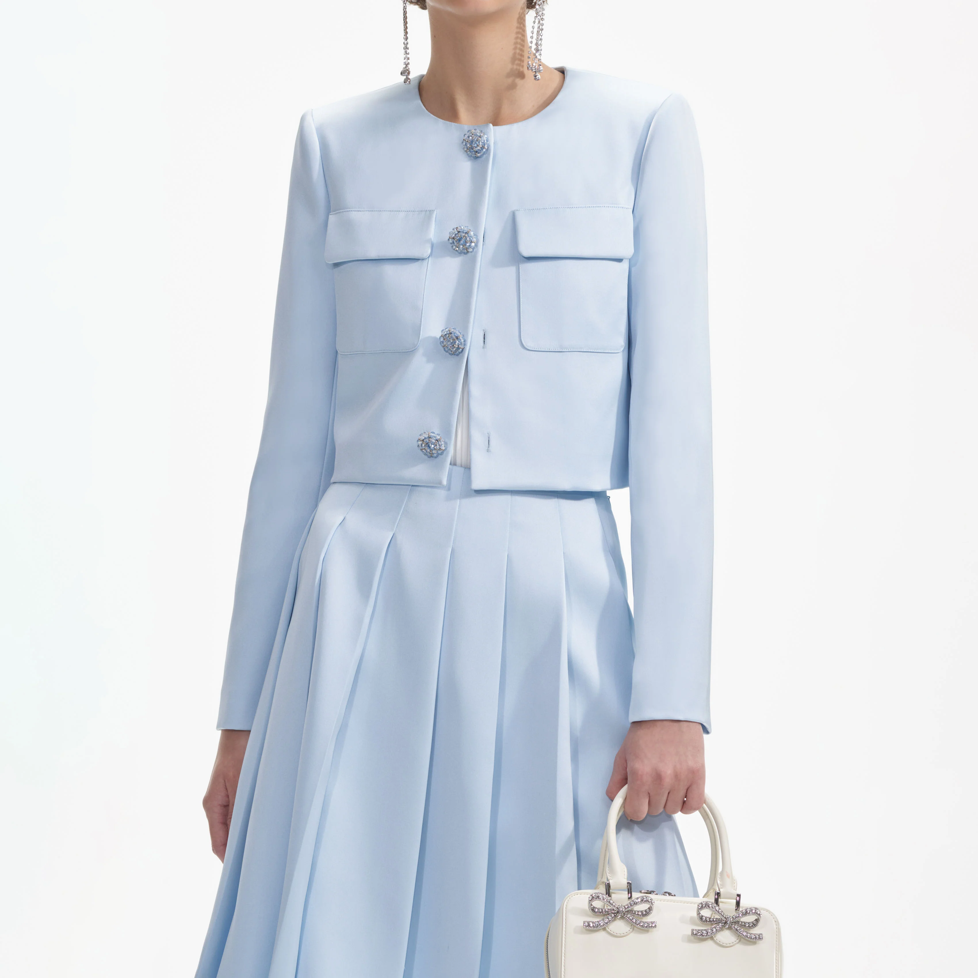 Blue Satin Jacket - Image 4