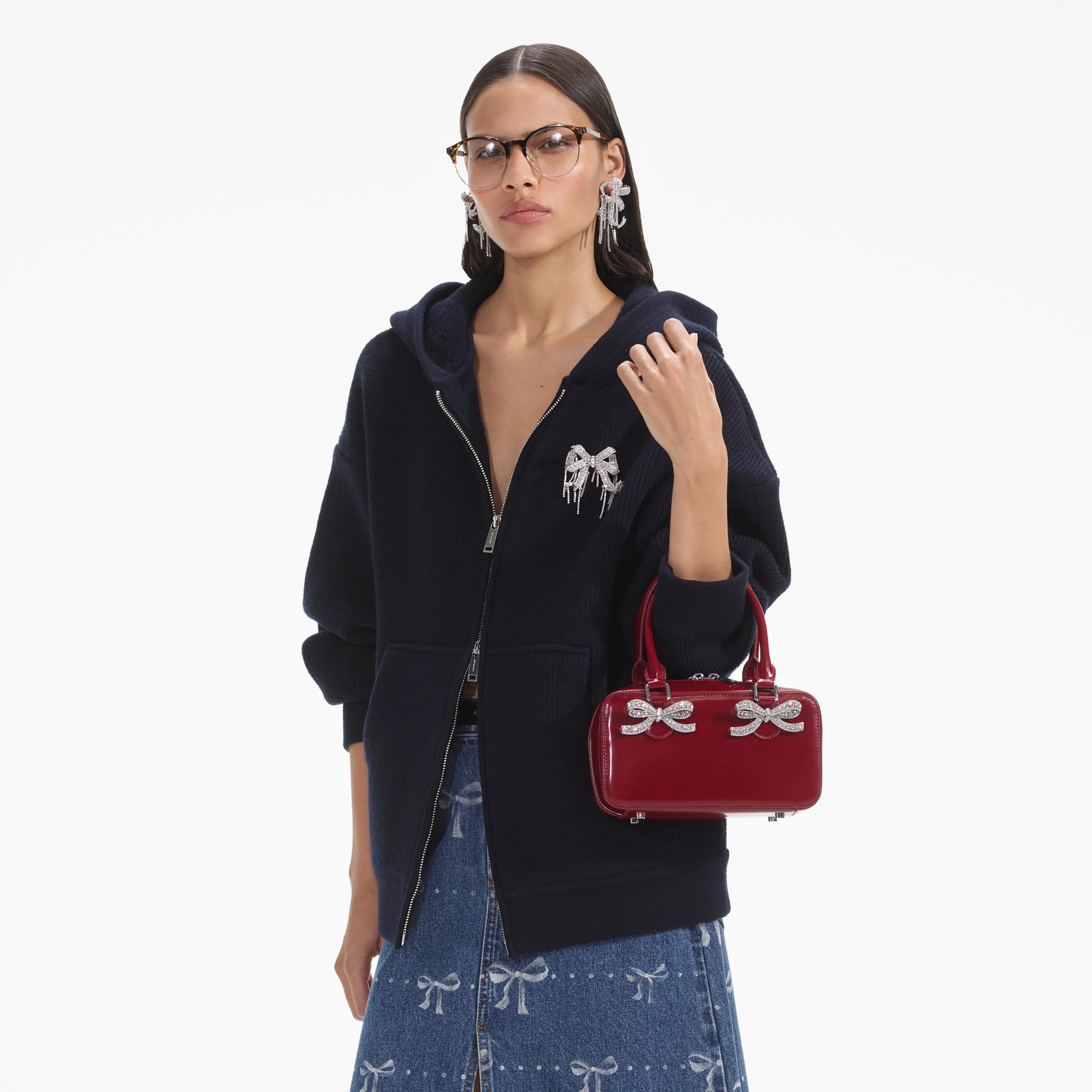Burgundy Leather Mini Tote Bag - Image 5