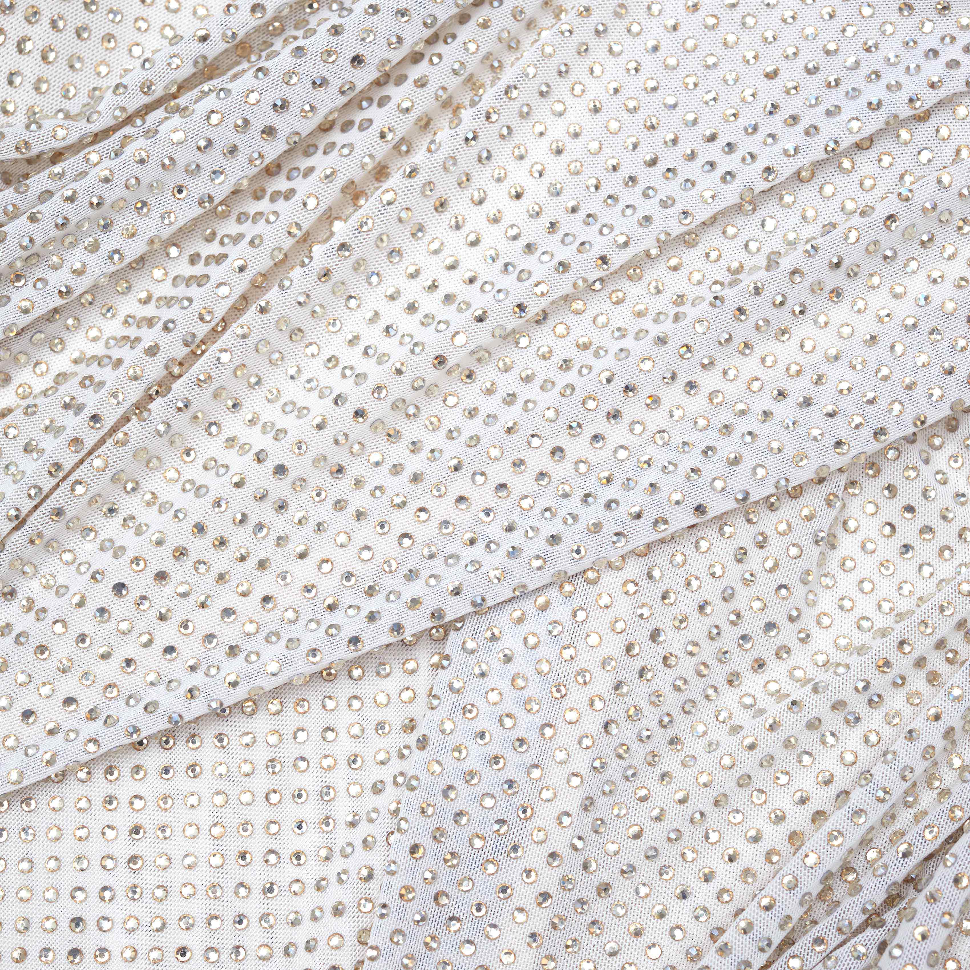 Champagne Rhinestone Mesh Top - Image 5