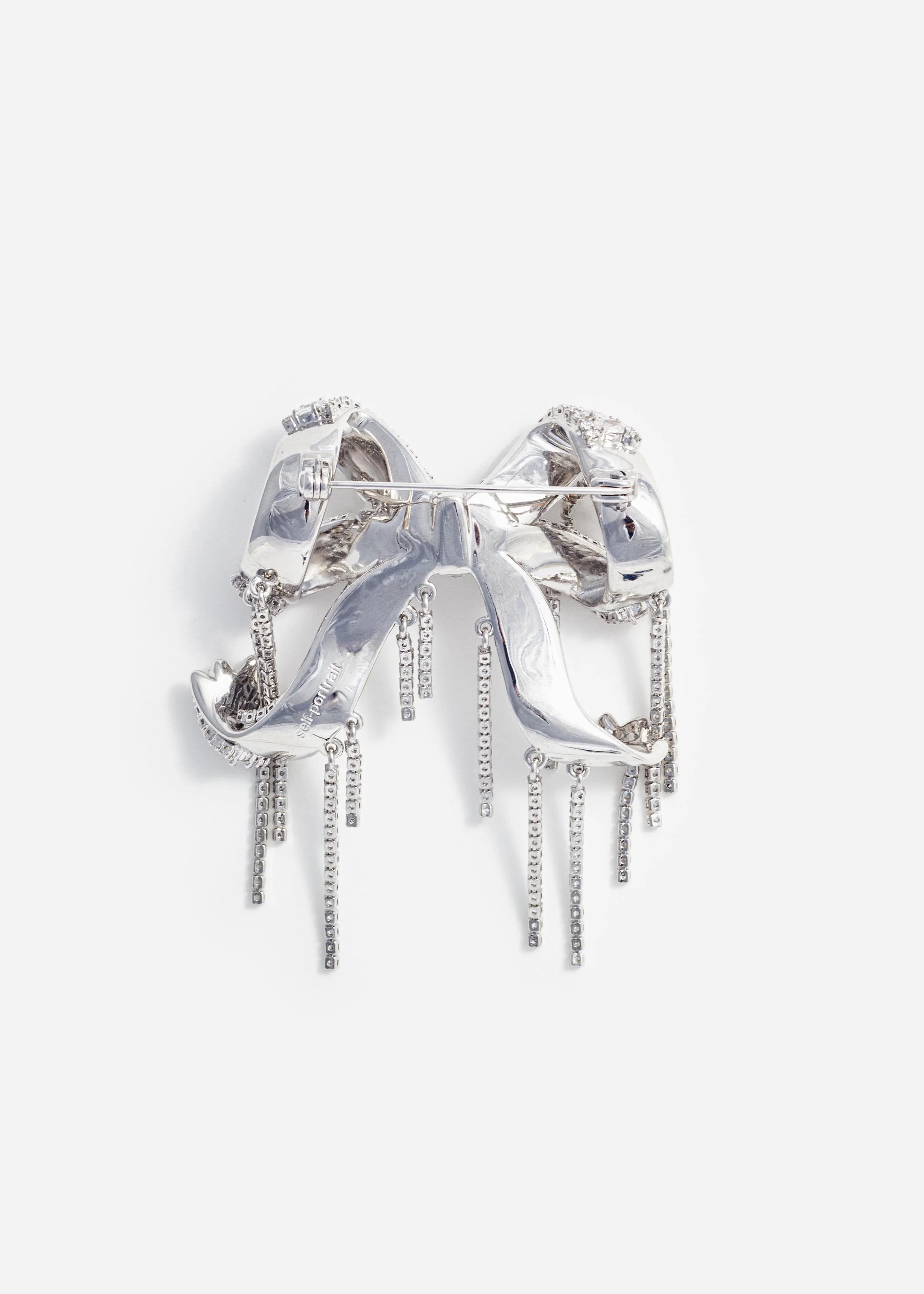 Crystal Embellished Bow Brooch - Image 3