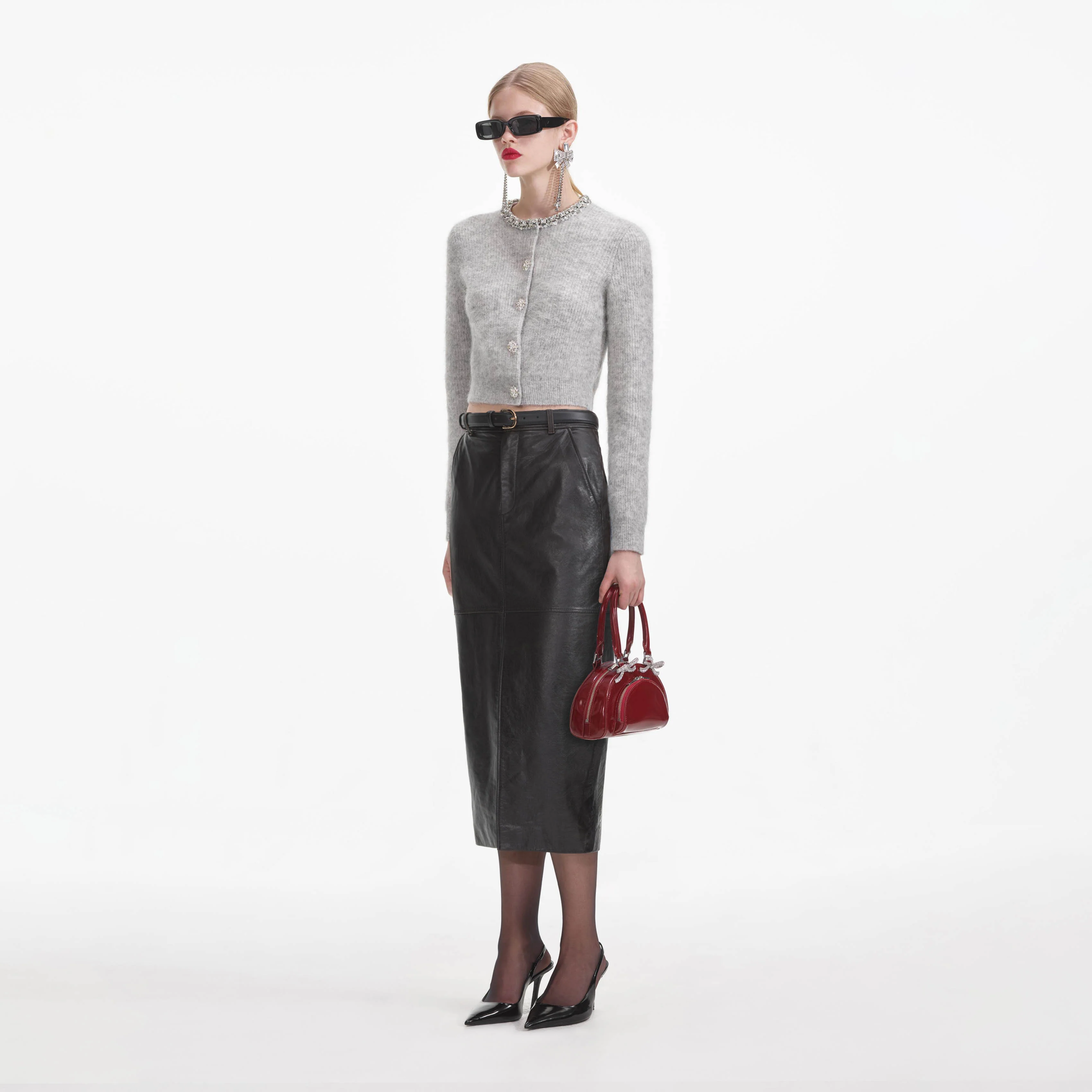 Grey Soft Knit Cardigan - Image 2