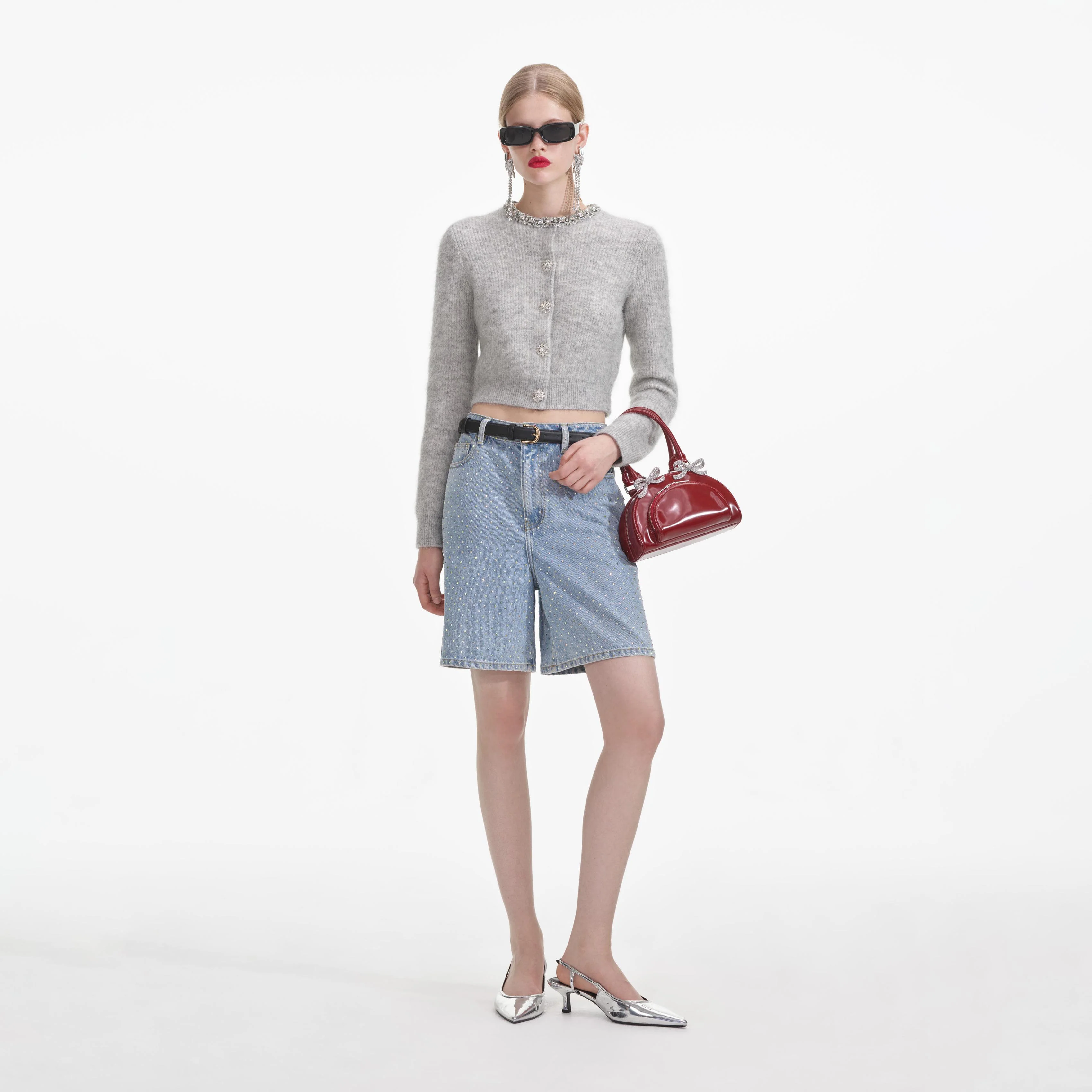 Grey Soft Knit Cardigan - Image 3