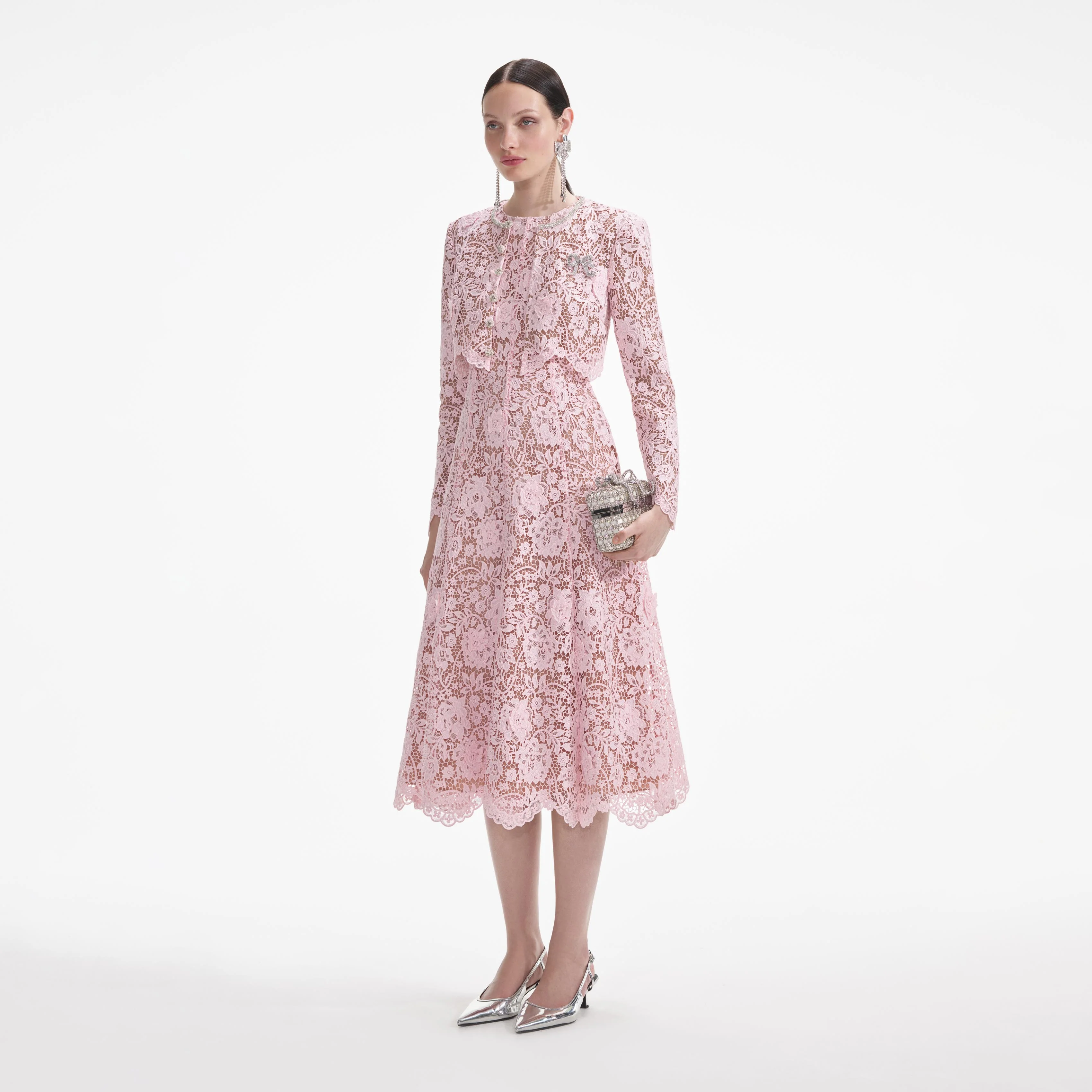 Pink Flower Lace Jacket - Image 2