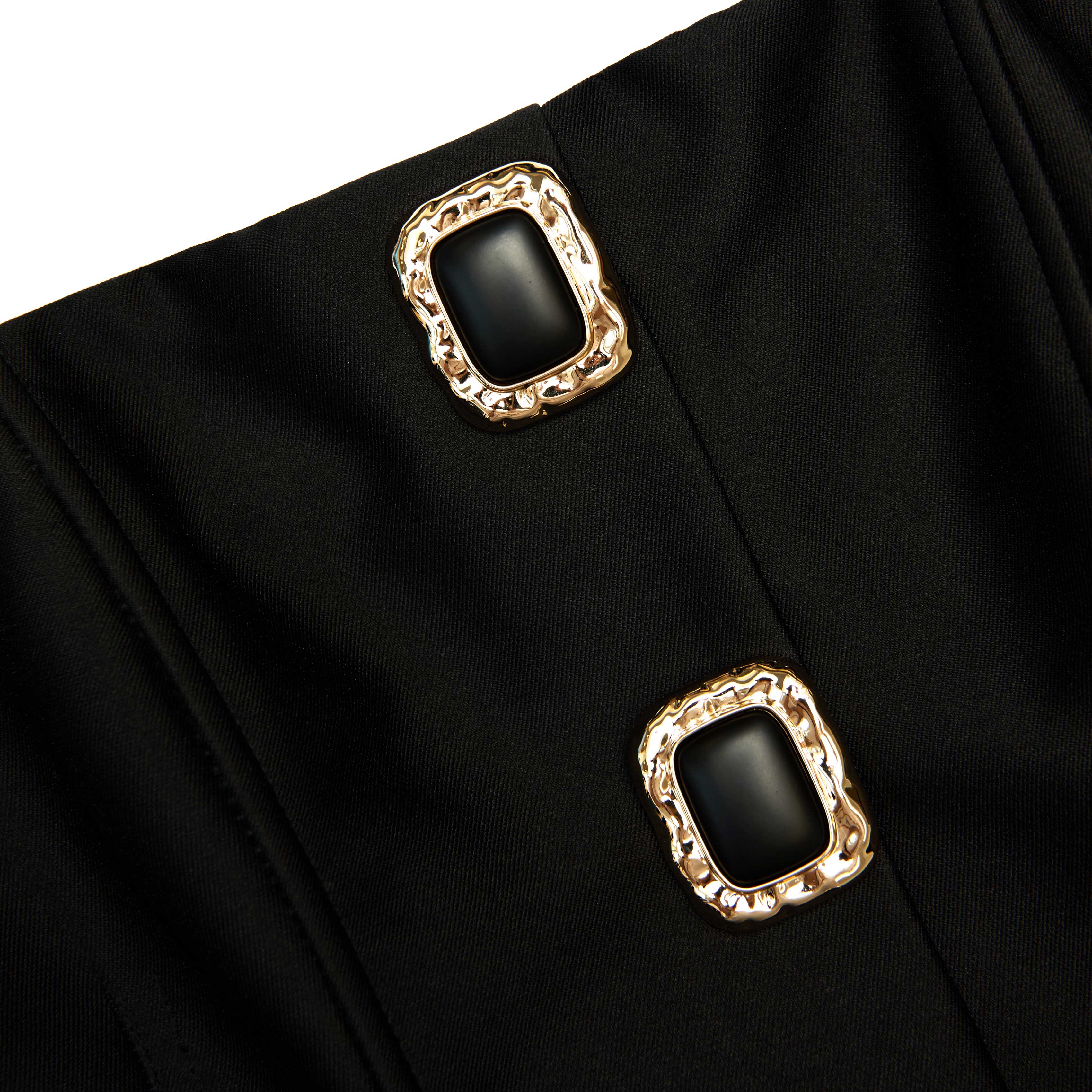 Black Taffeta Bandeau Top - Image 5