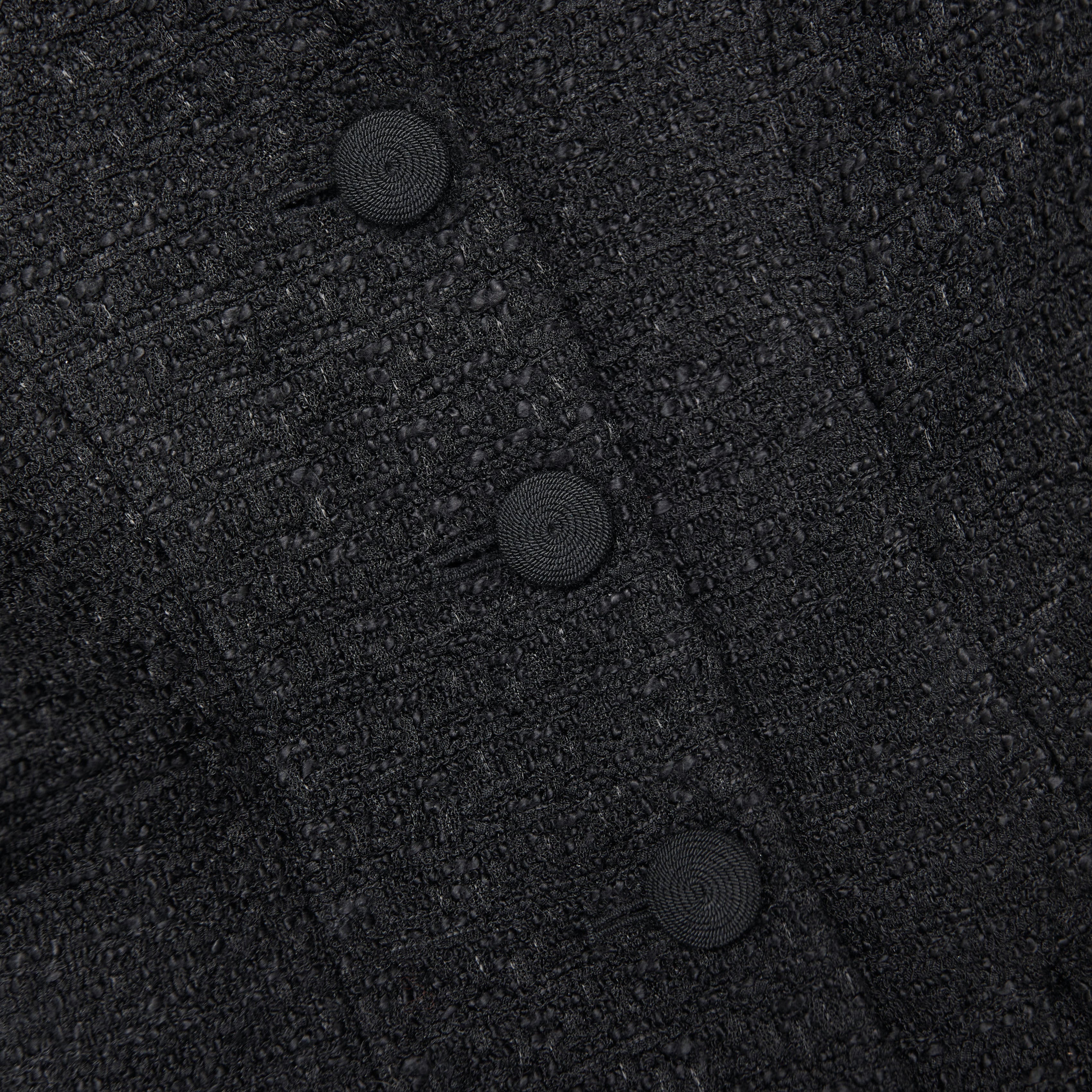 Black Tailored Boucle Maxi Dress - Image 5