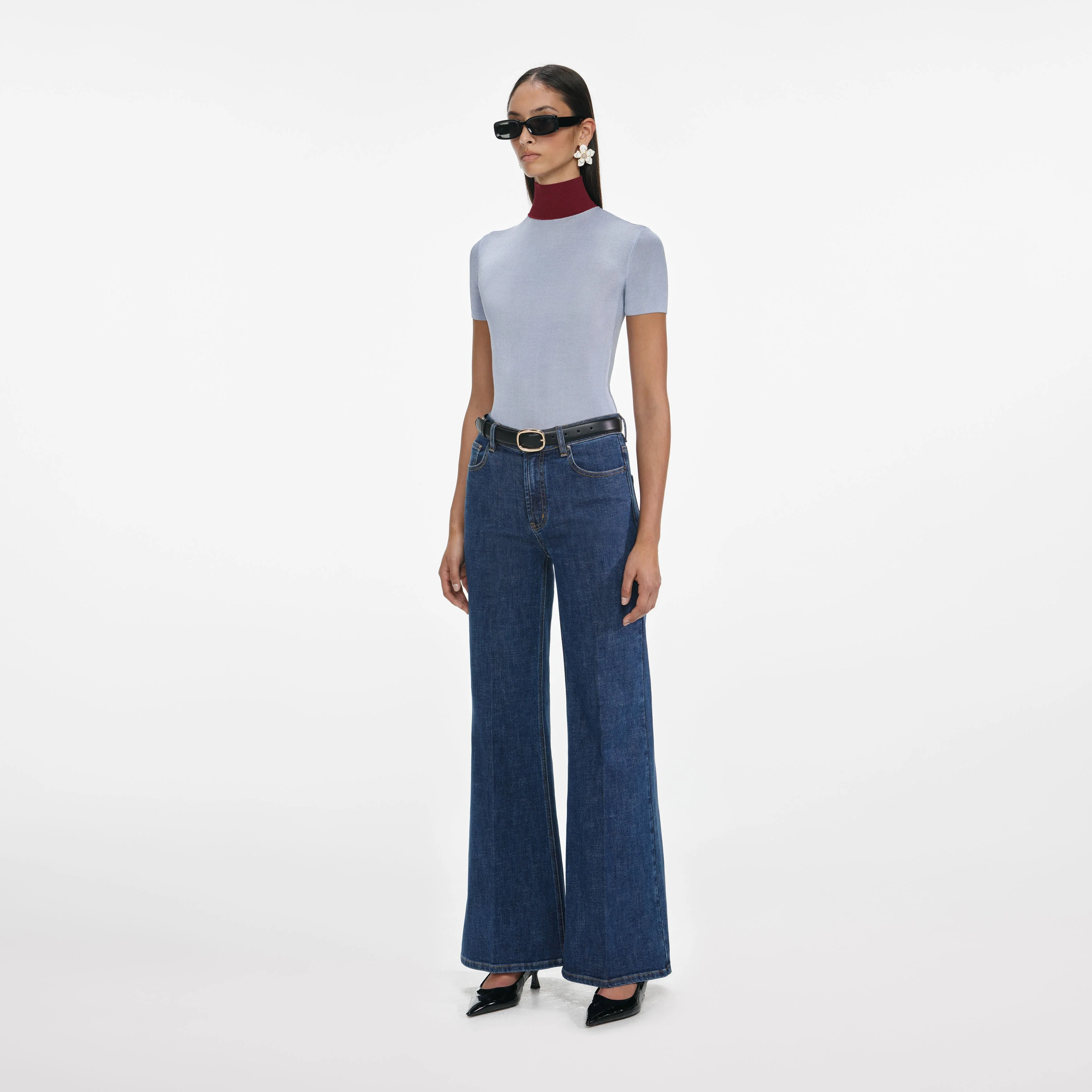Blue Flared Jeans - Image 2
