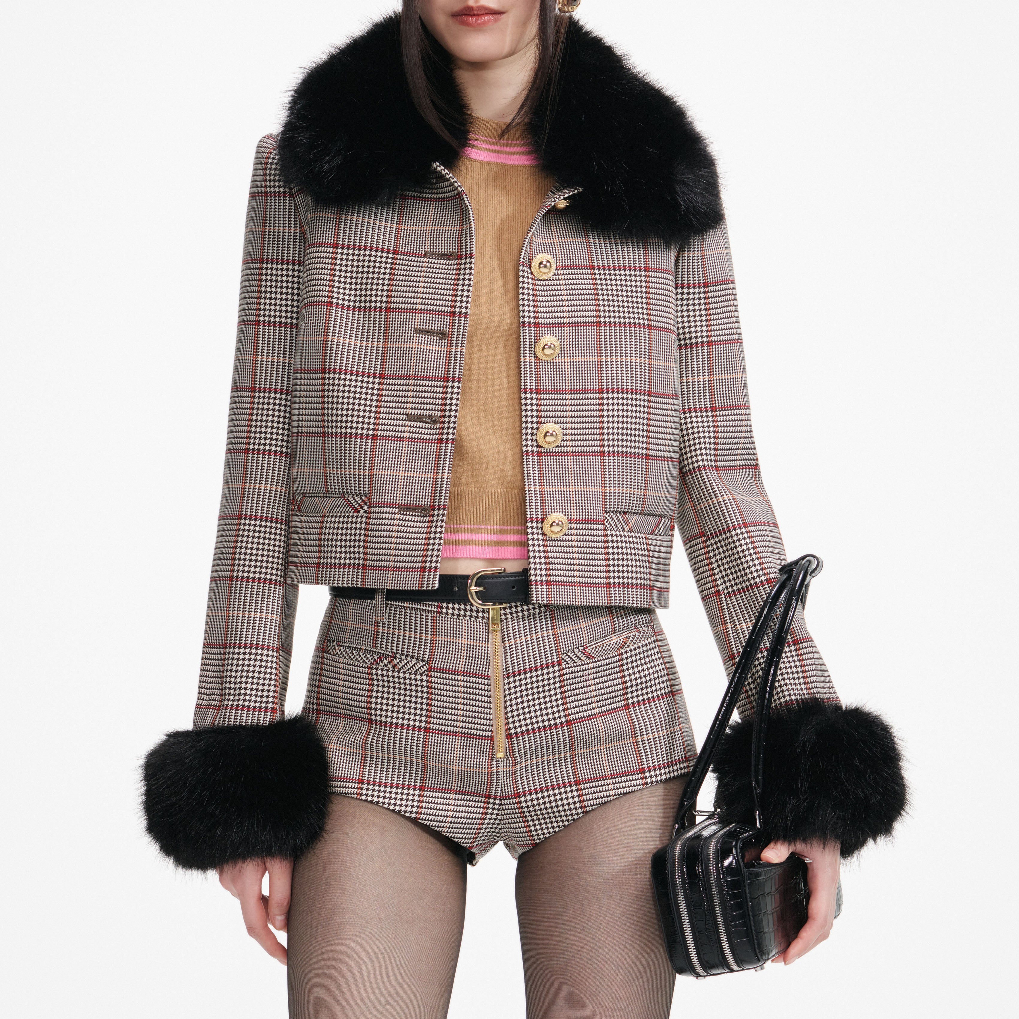 Brown Check Shorts - Image 4
