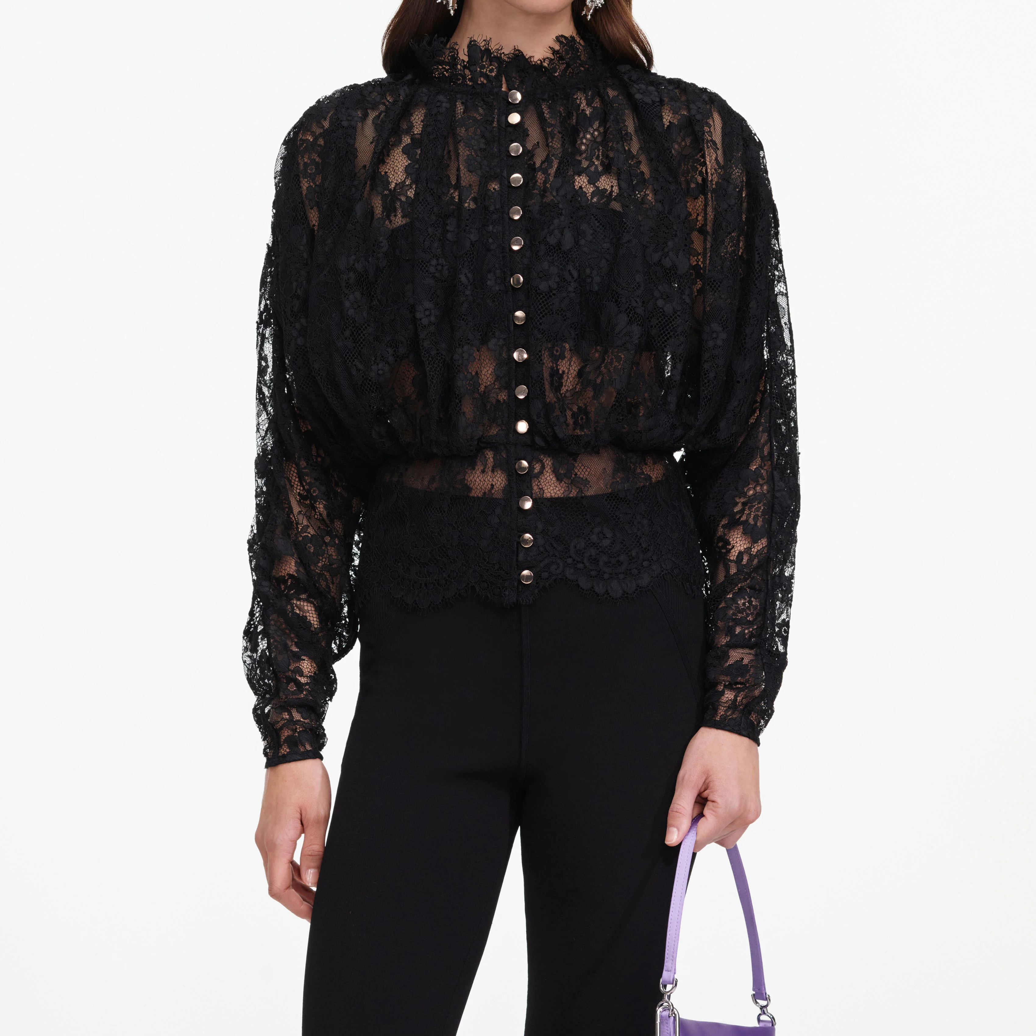 Black Capri Knit Leggings - Image 4
