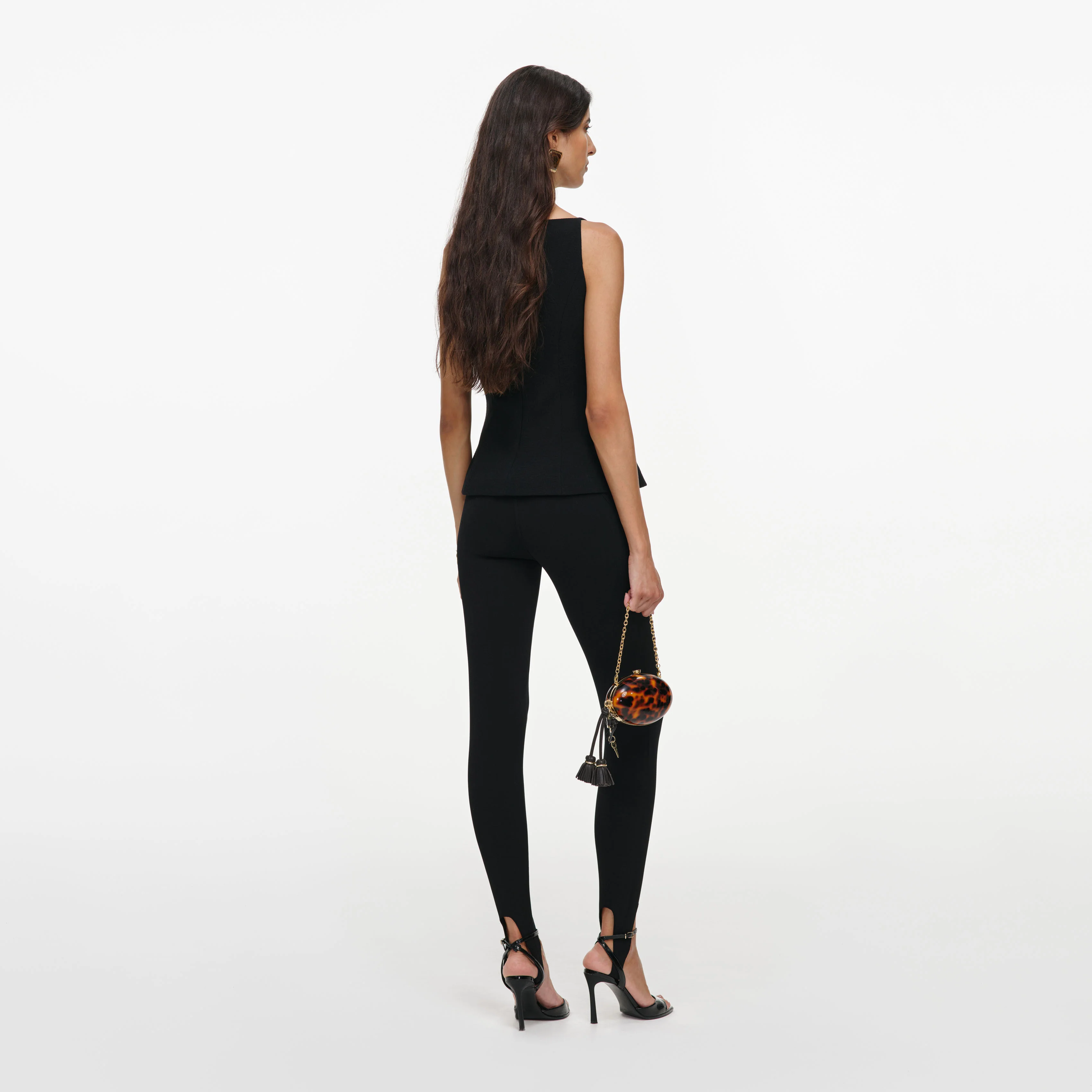 Black Wool Crepe Top - Image 3