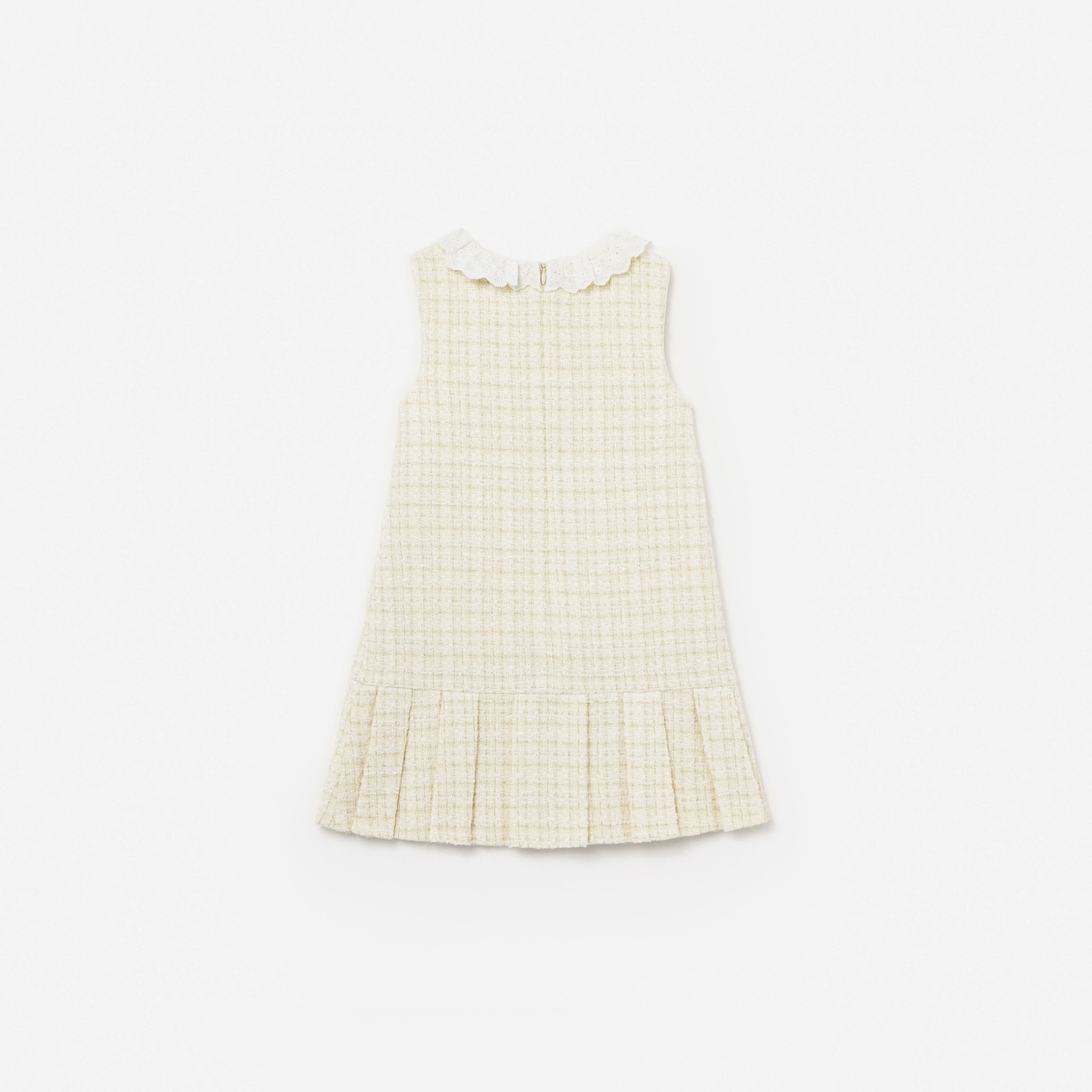 Cream Boucle Bow Dress - Image 2