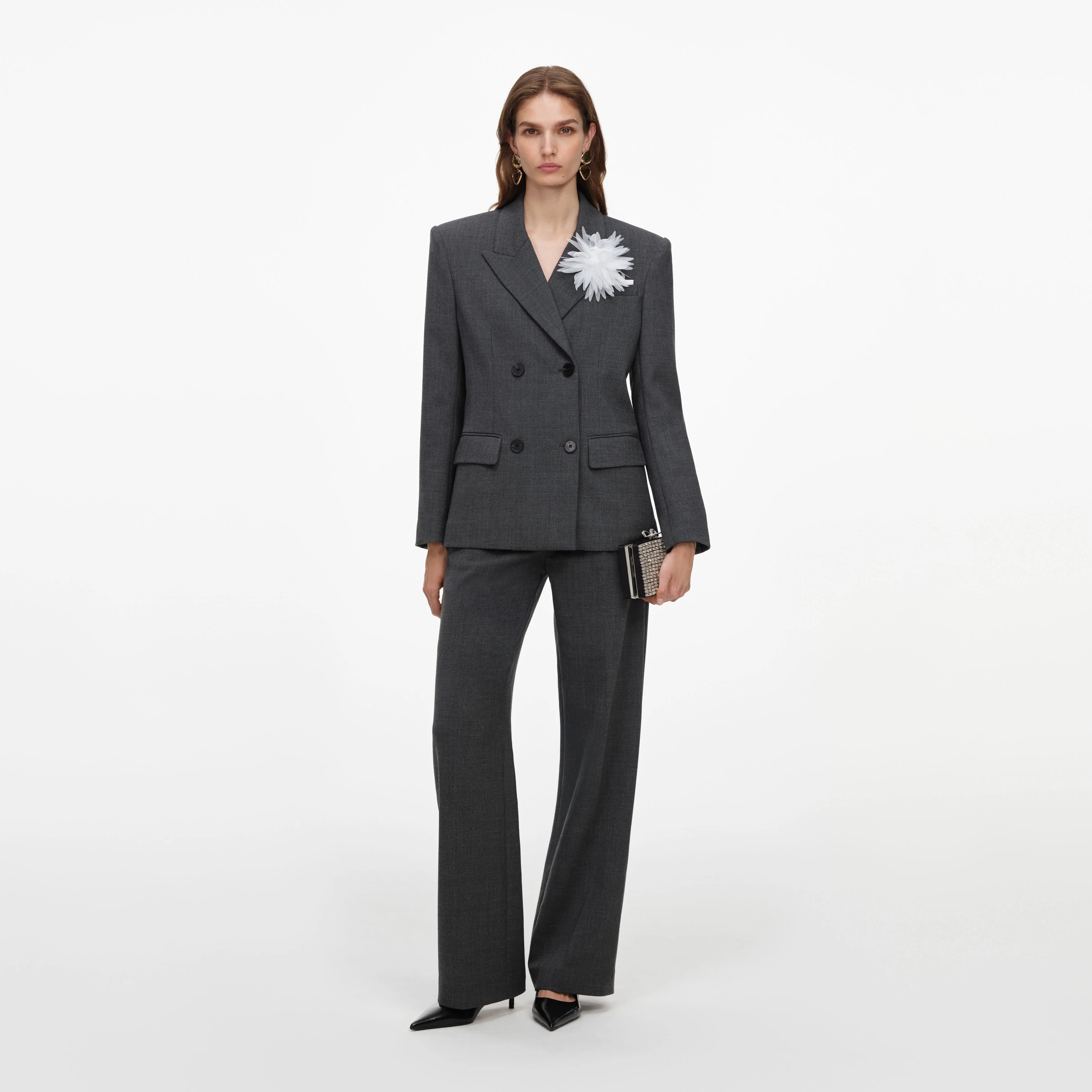Grey Tailored Trousers - Image 2