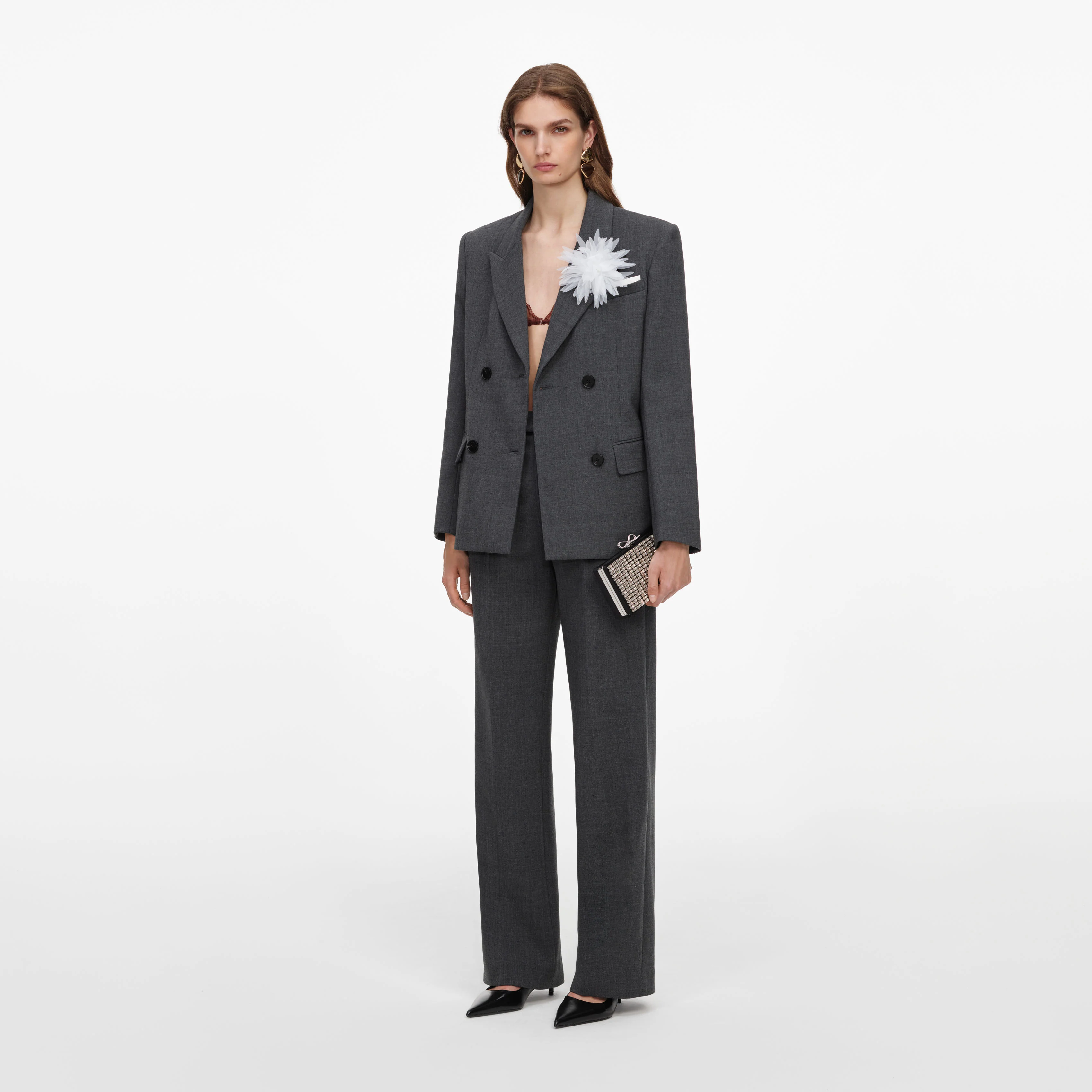 Grey Tailored Trousers - Image 3