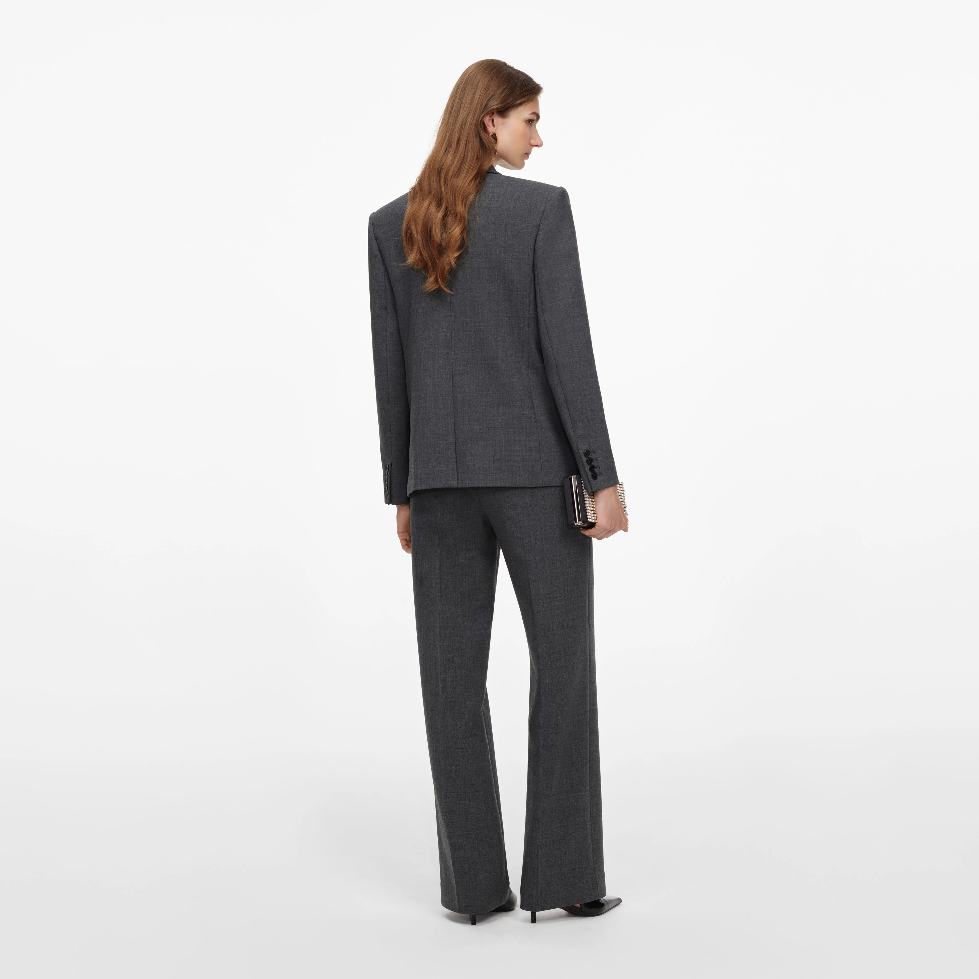 Grey Tailored Trousers - Image 4