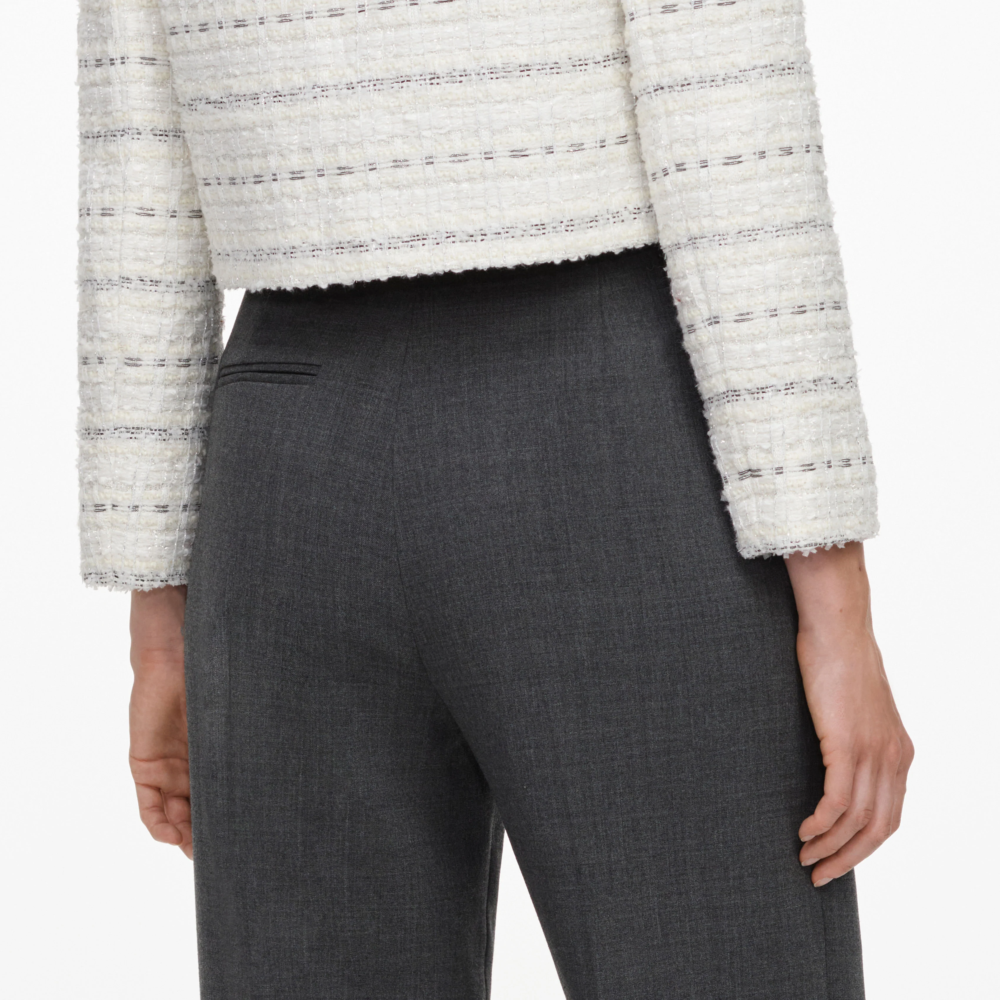 Grey Tailored Trousers - Image 6