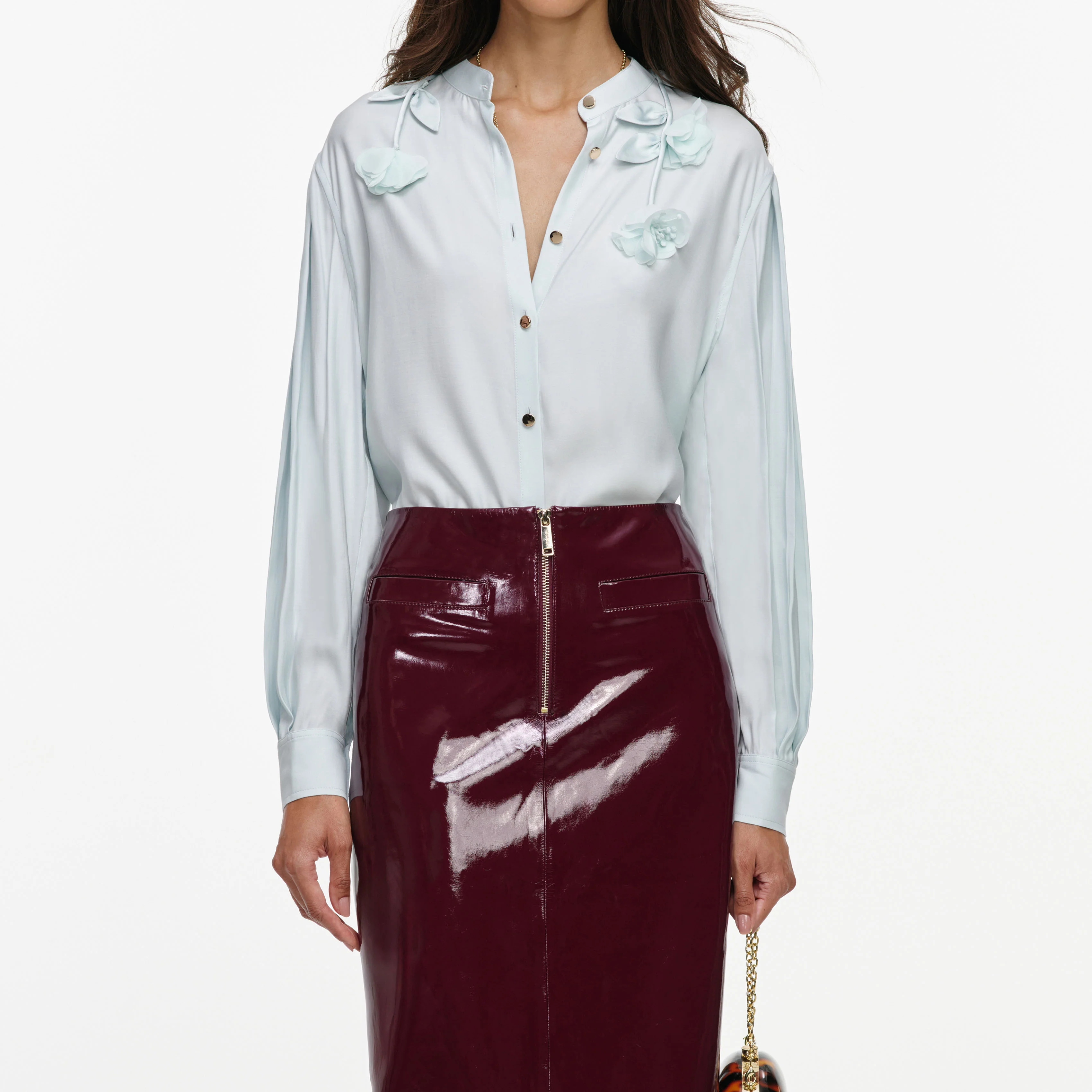 Light Blue Viscose Blouse - Image 4