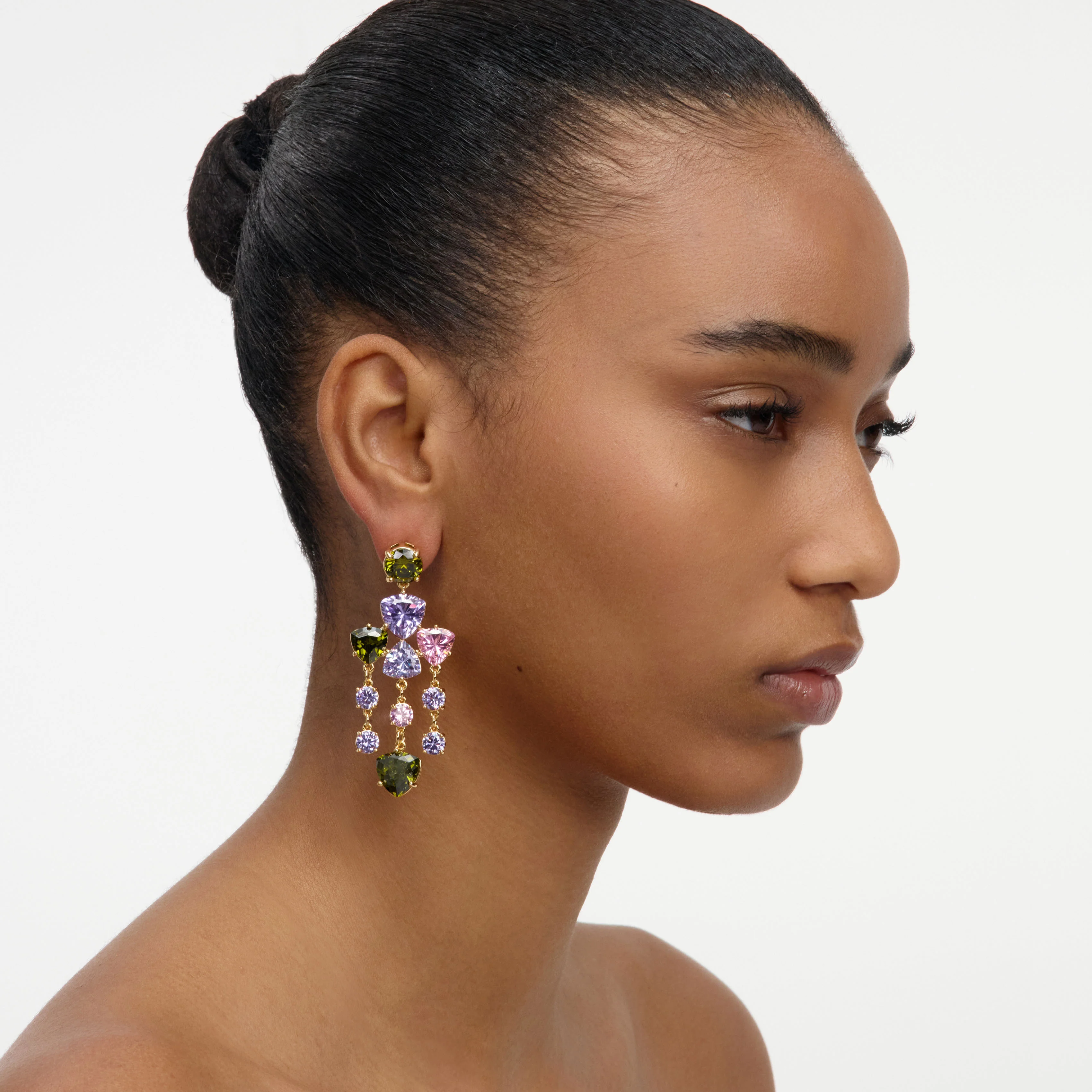 Multi Crystal Droplet Earring - Image 2