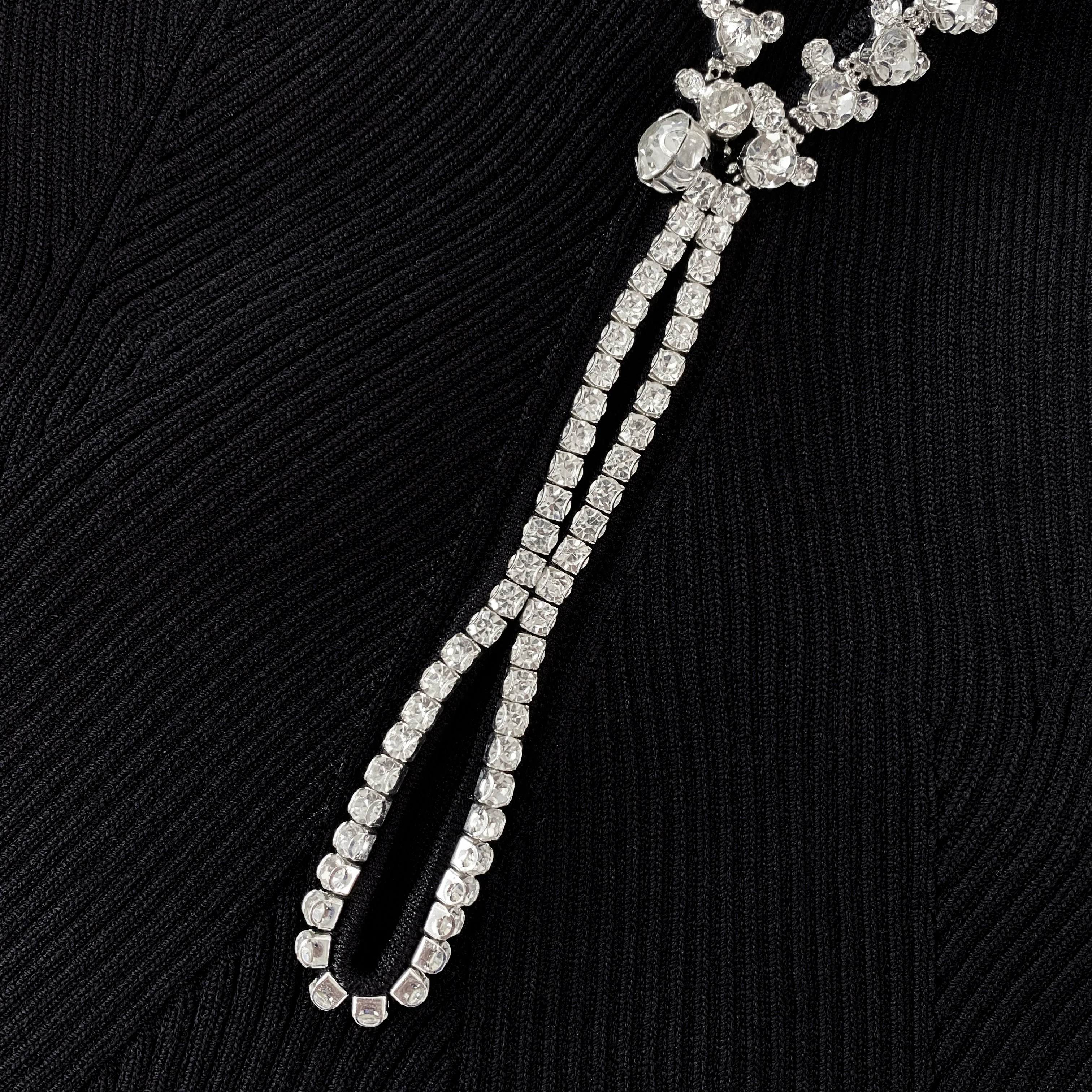 Black Knit Diamante Top - Image 5