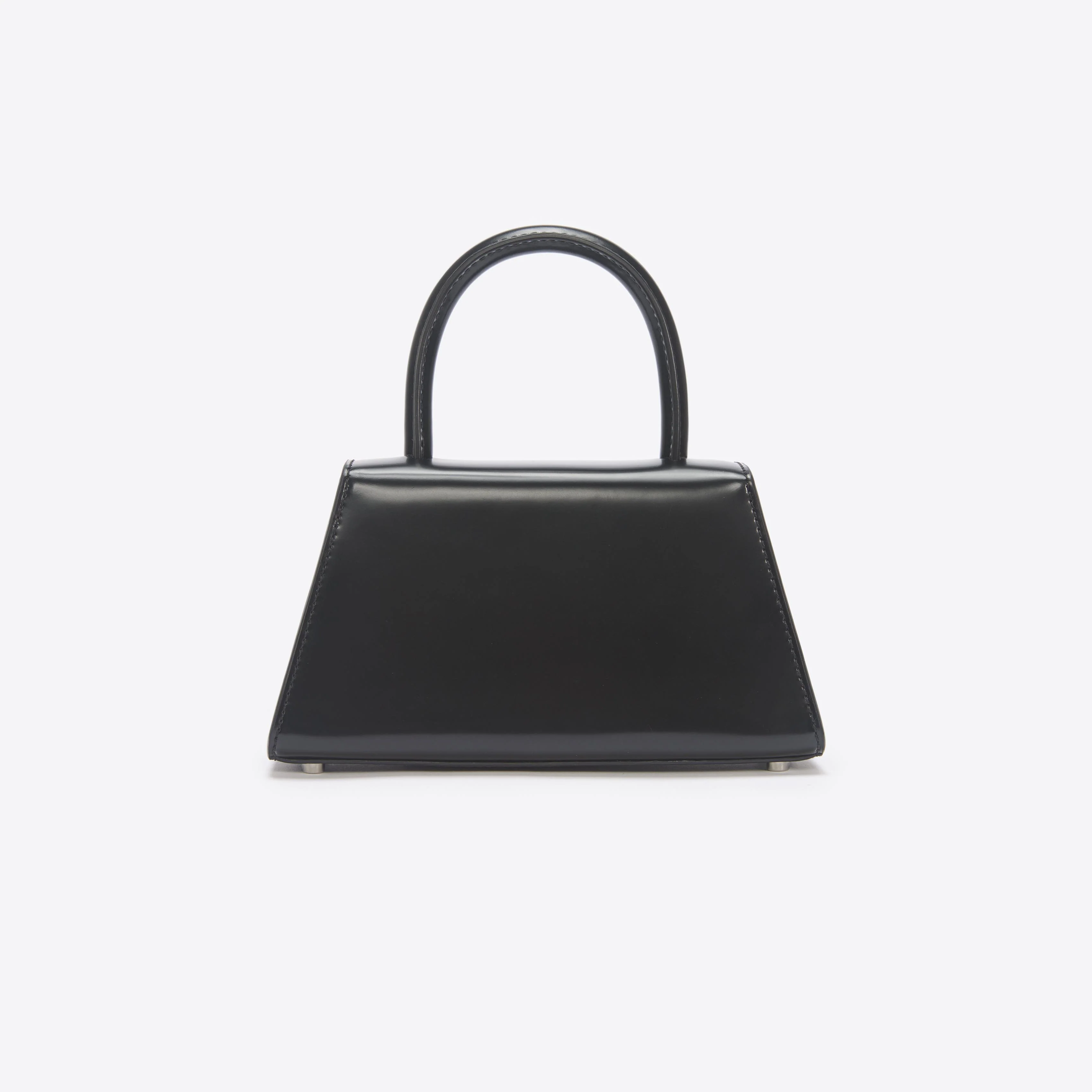 Black Leather Mini Bow Bag - Image 3