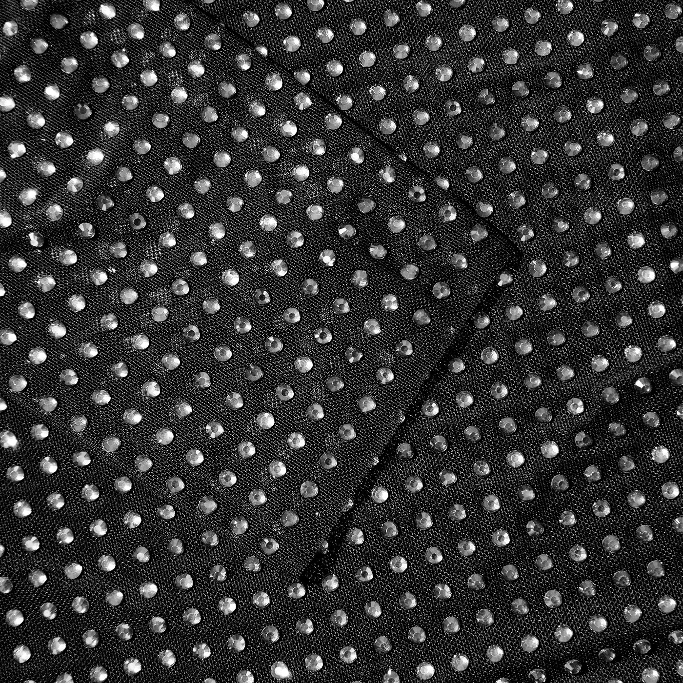 Black Rhinestone Mesh Shirt - Image 5