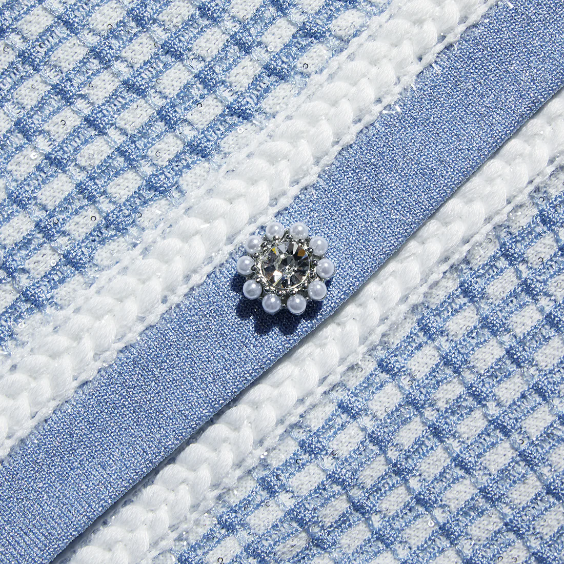 Blue Lurex Knitted Cardigan - Image 6