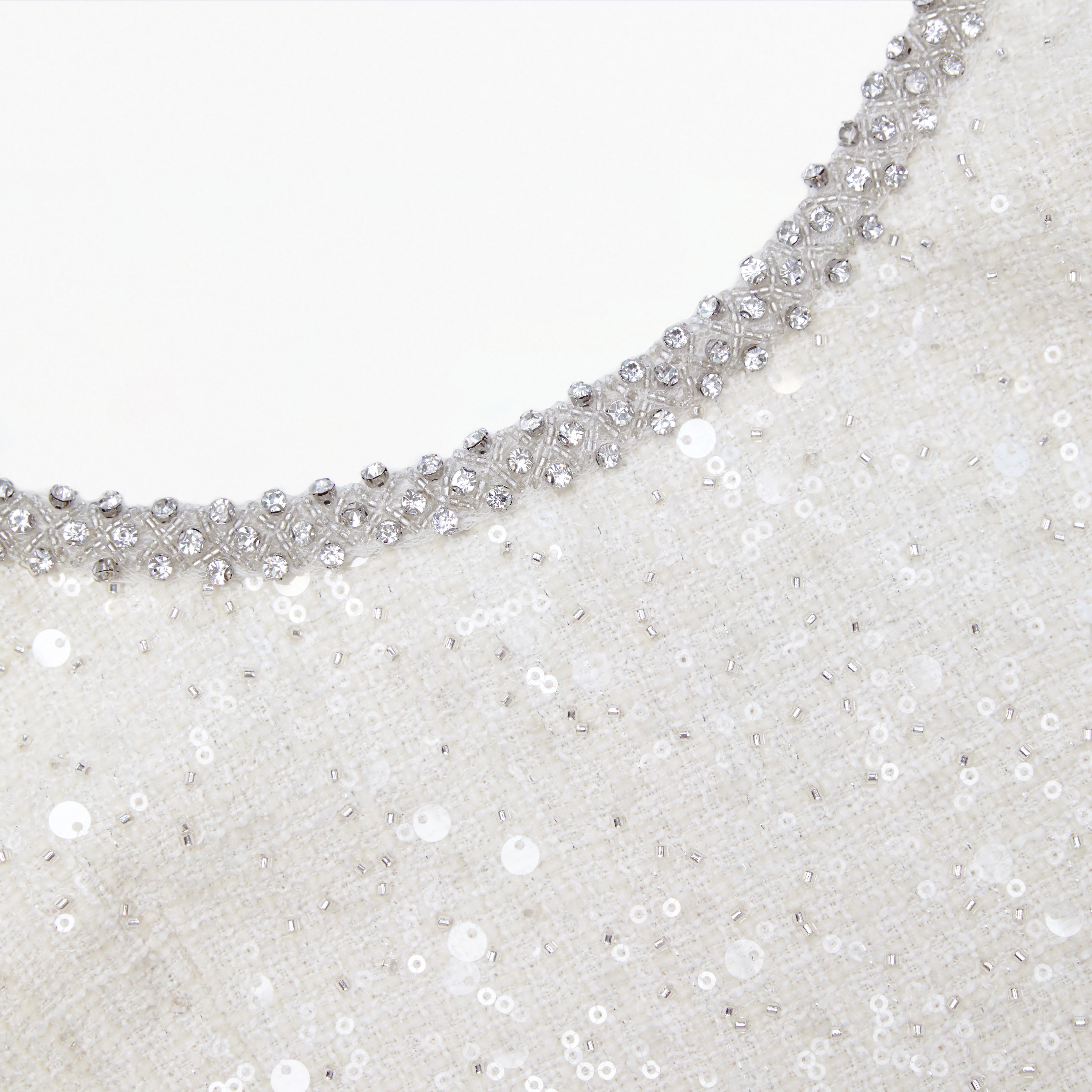 Cream Boucle Cut Out Mini Dress - Image 5