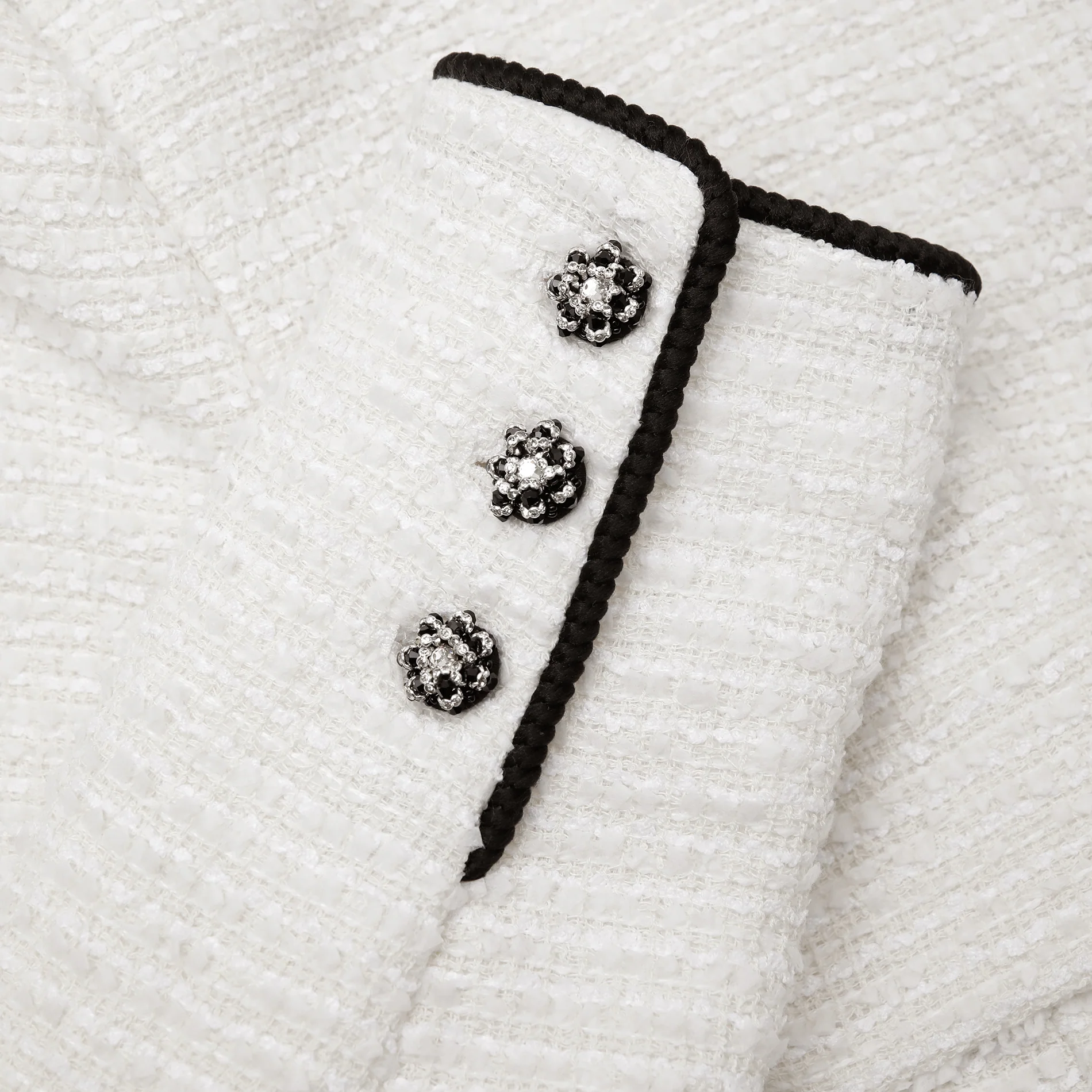 Cream Boucle Pussy Bow Midi Dress - Image 7