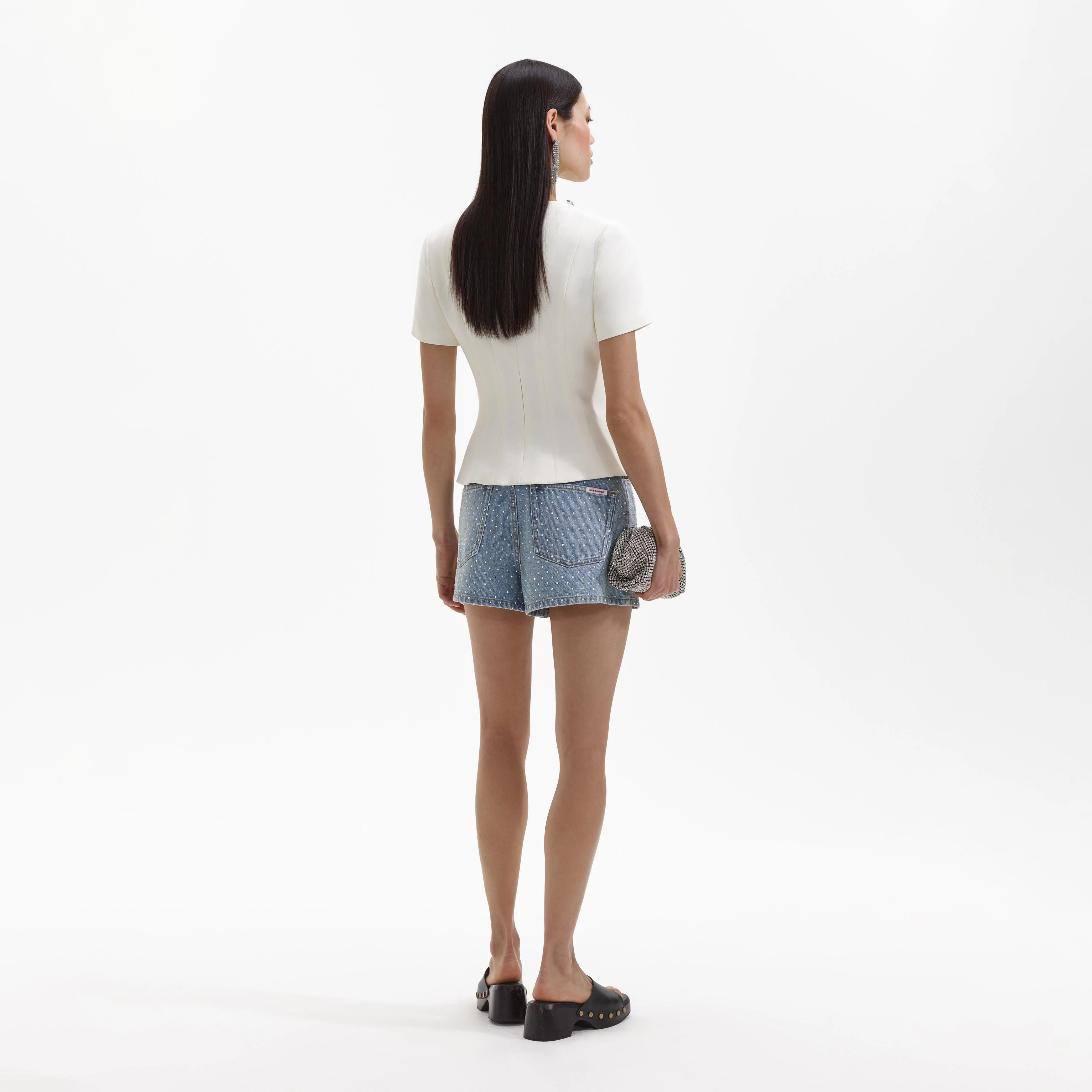 Cream Crepe Embellished Top - Image 3