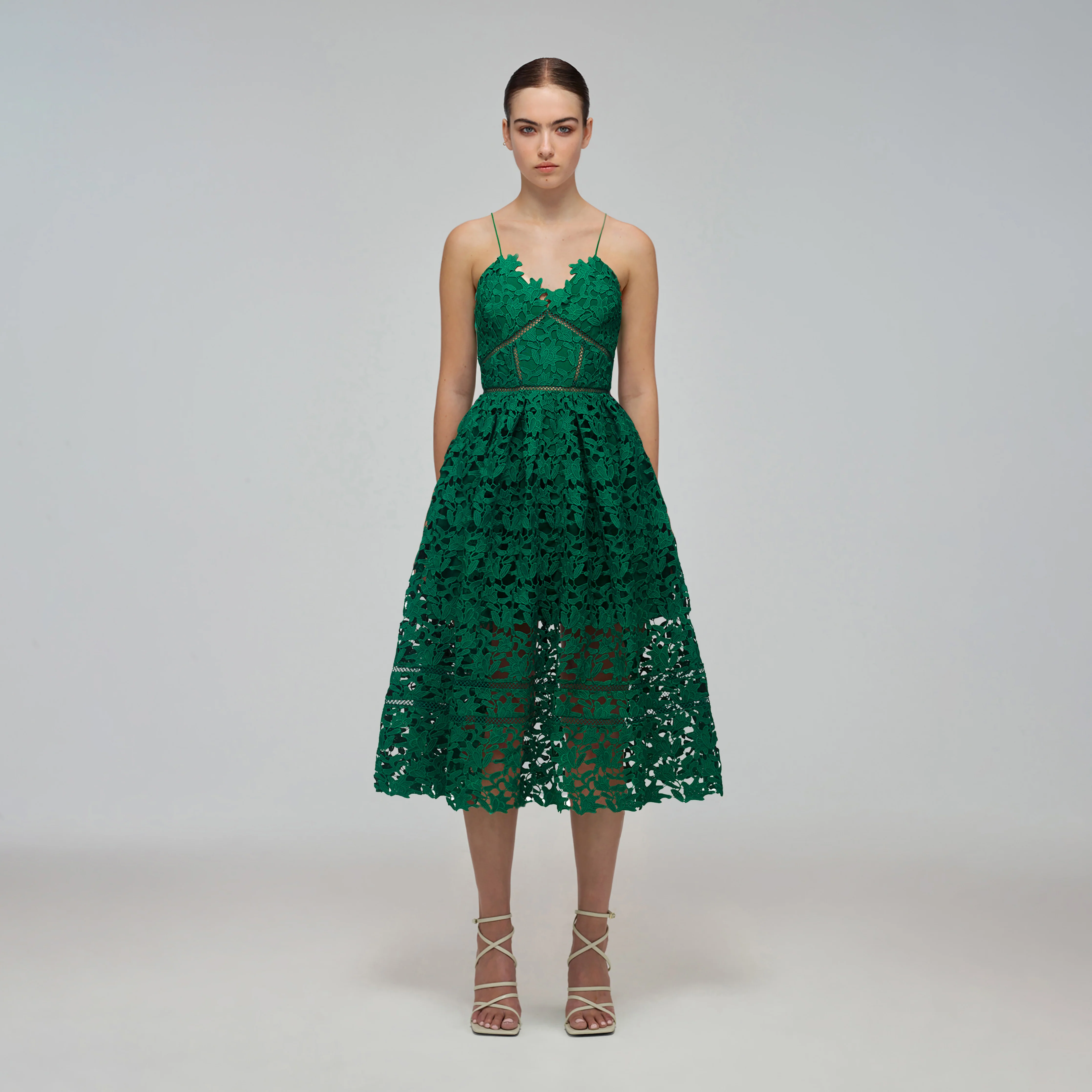 Green Azaelea Midi Dress