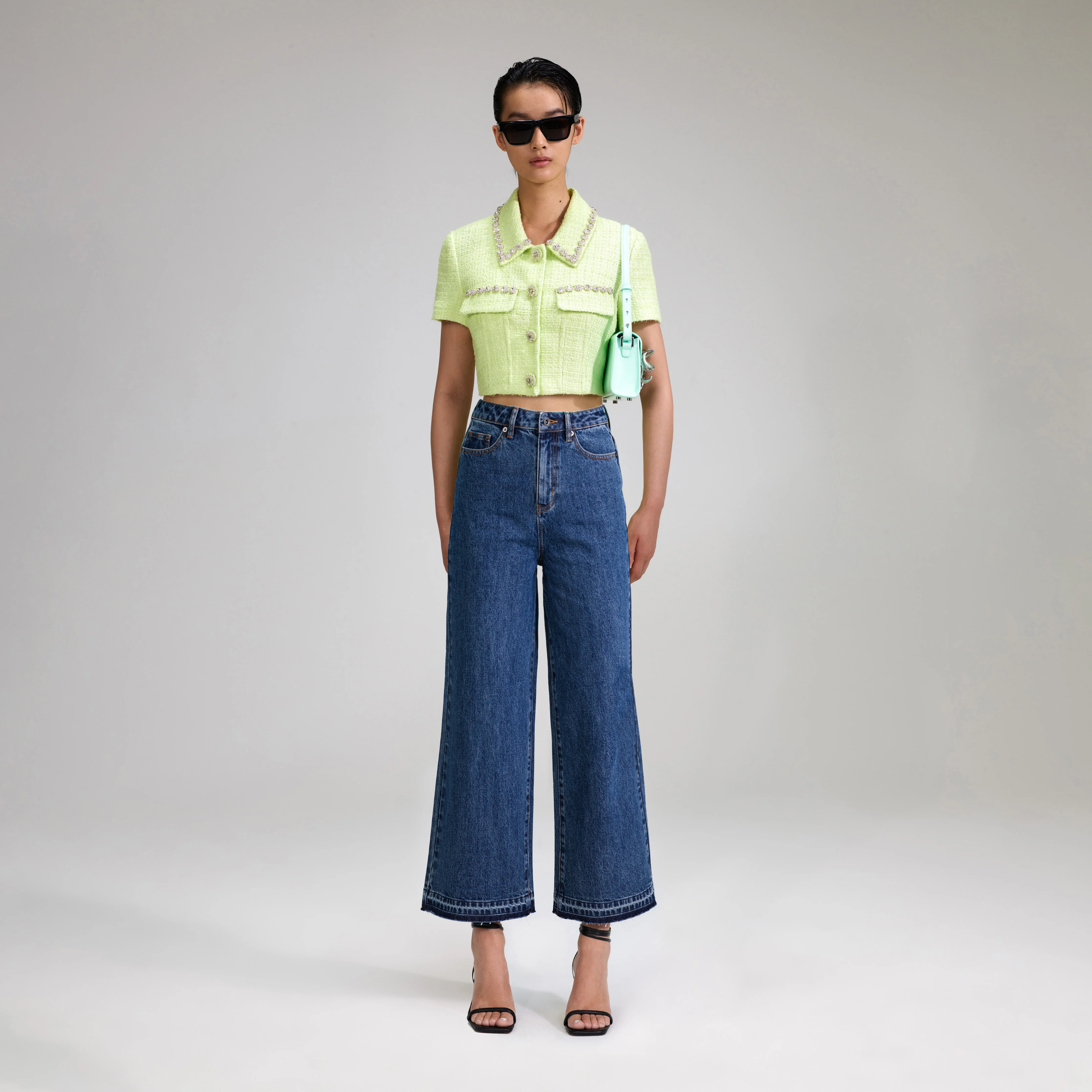 Lime Boucle Top