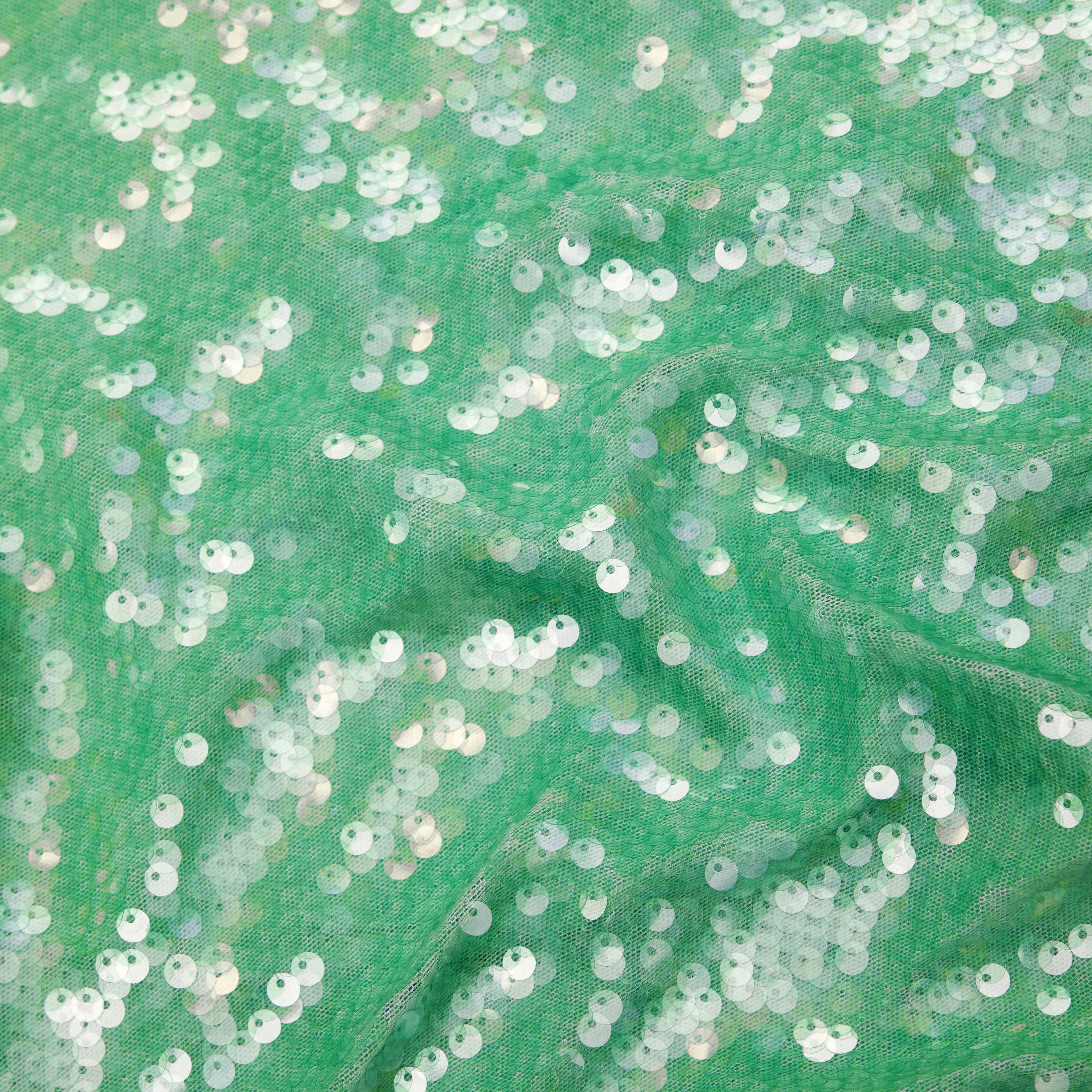 Mint Sequin Midi Skirt - Image 5