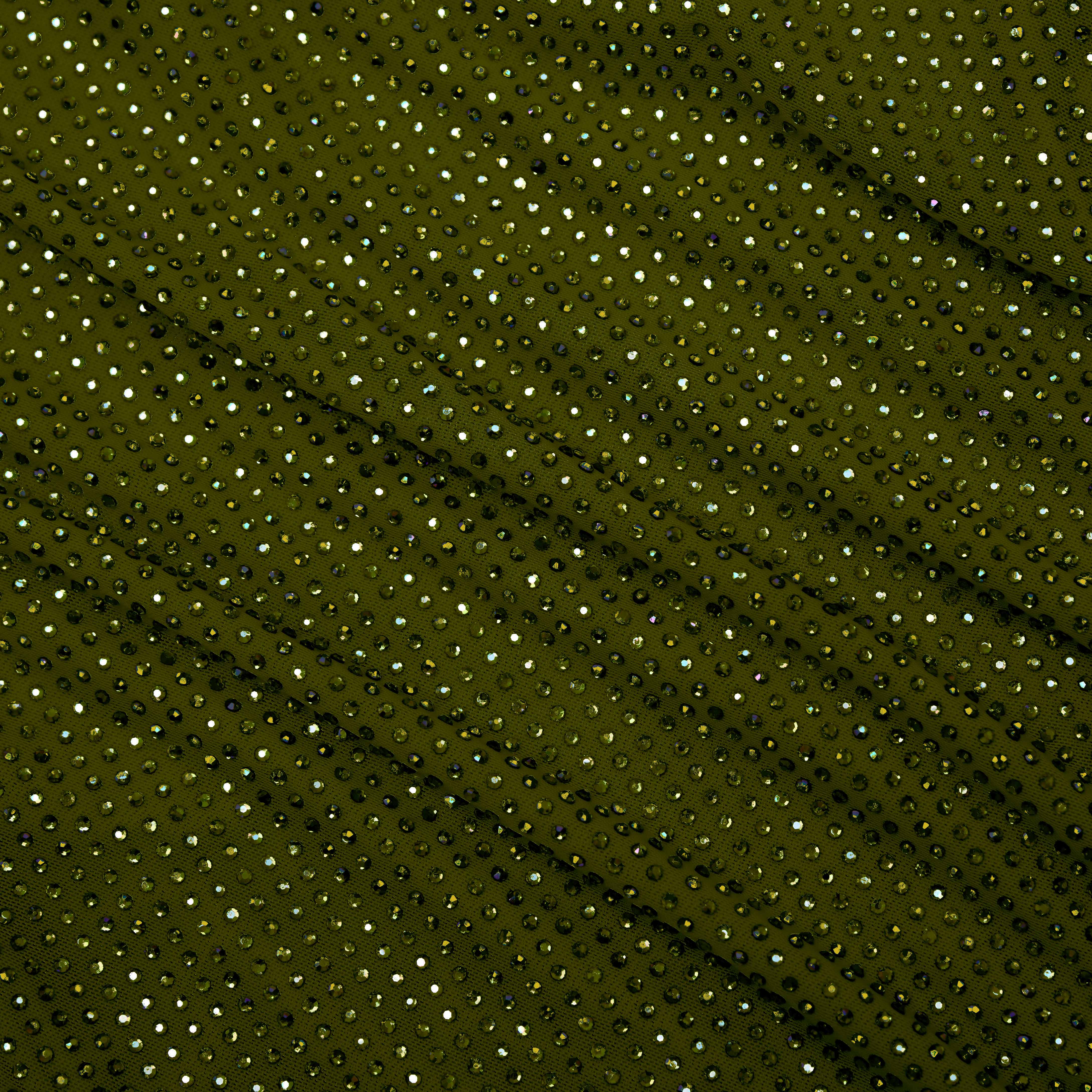 Olive Green Rhinestone Maxi Dress - Image 5