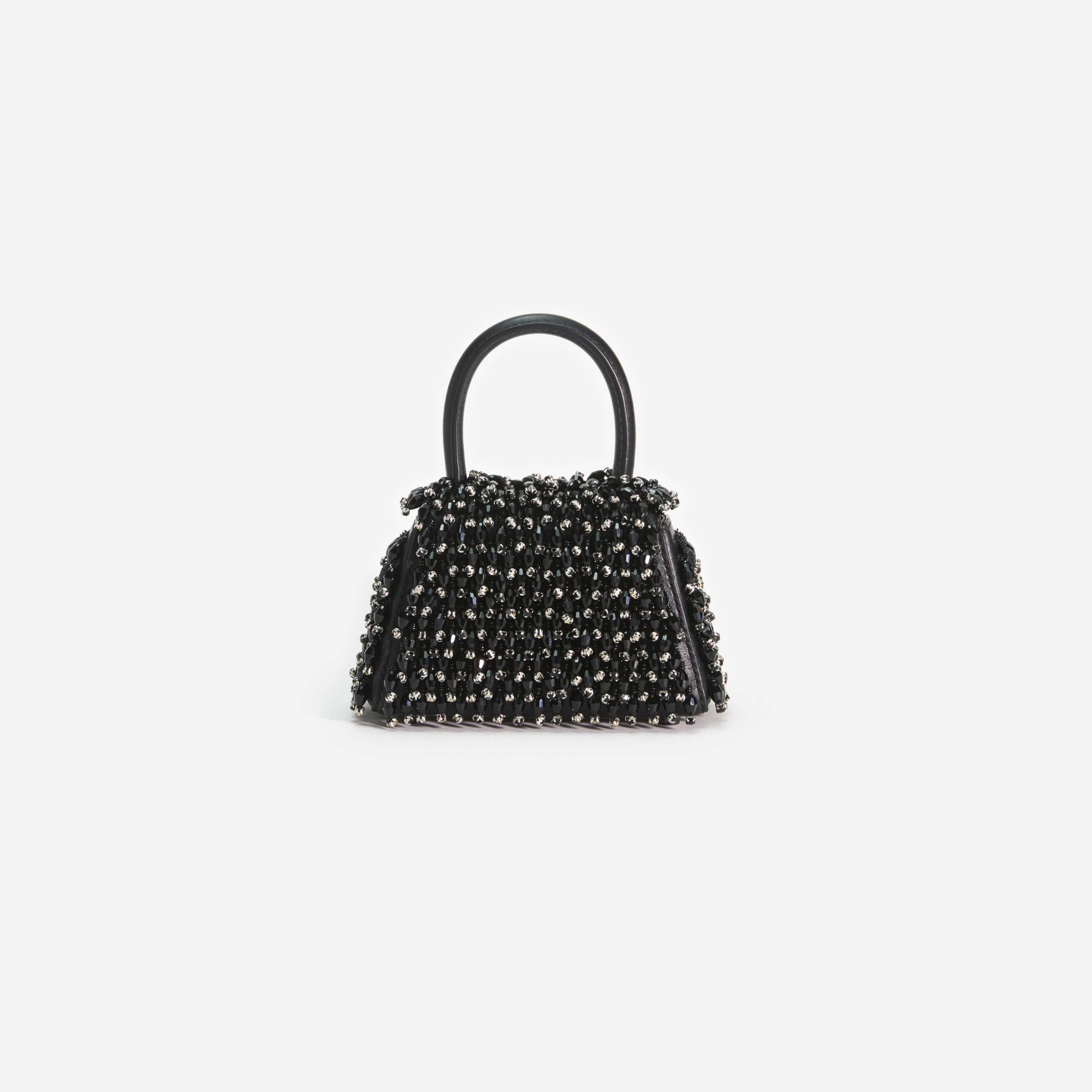Black Embellished Micro Bow Bag - Image 3