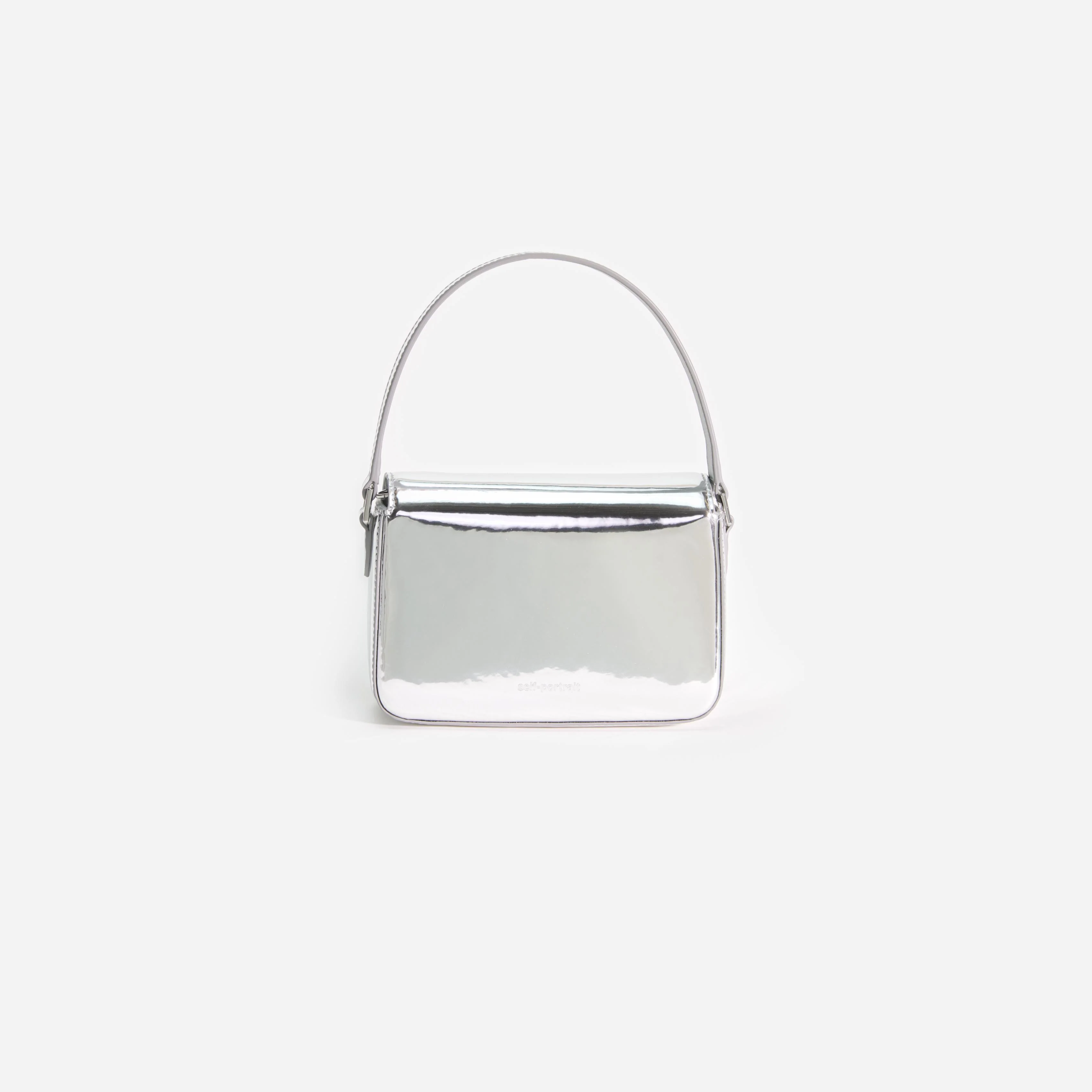 Silver Leather Micro Bag - Image 3