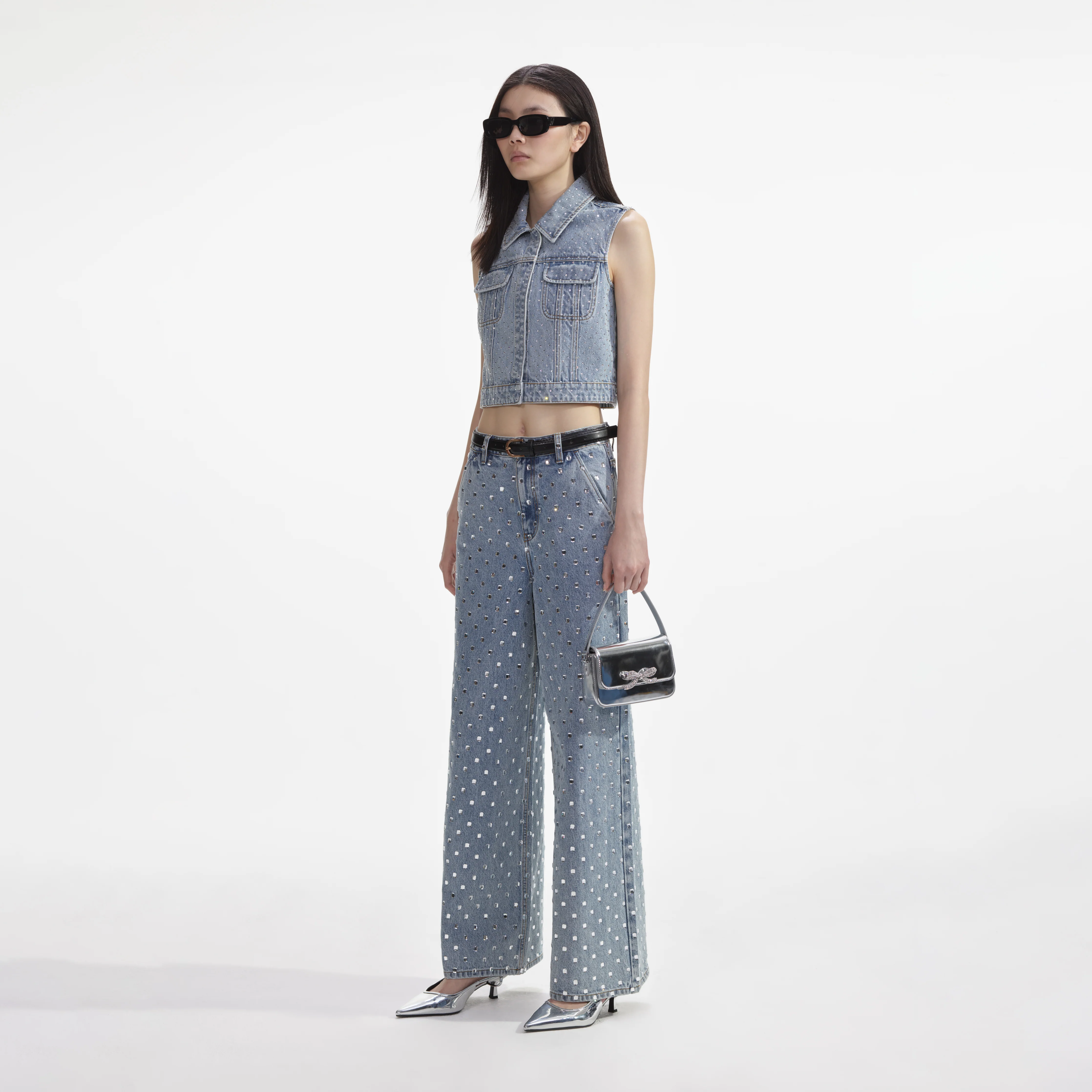 Silver Leather Micro Bag - Image 5