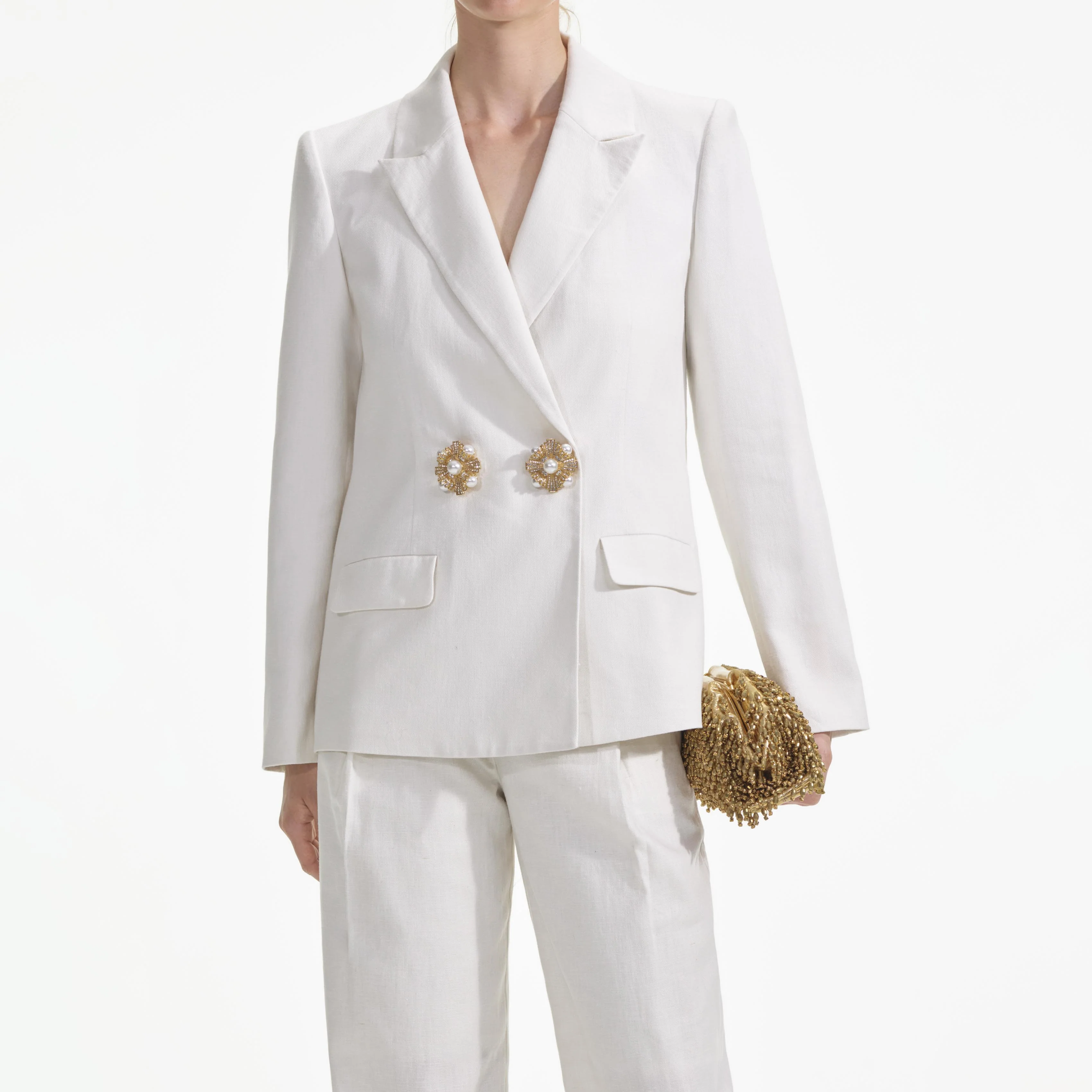 White Linen Trousers - Image 4