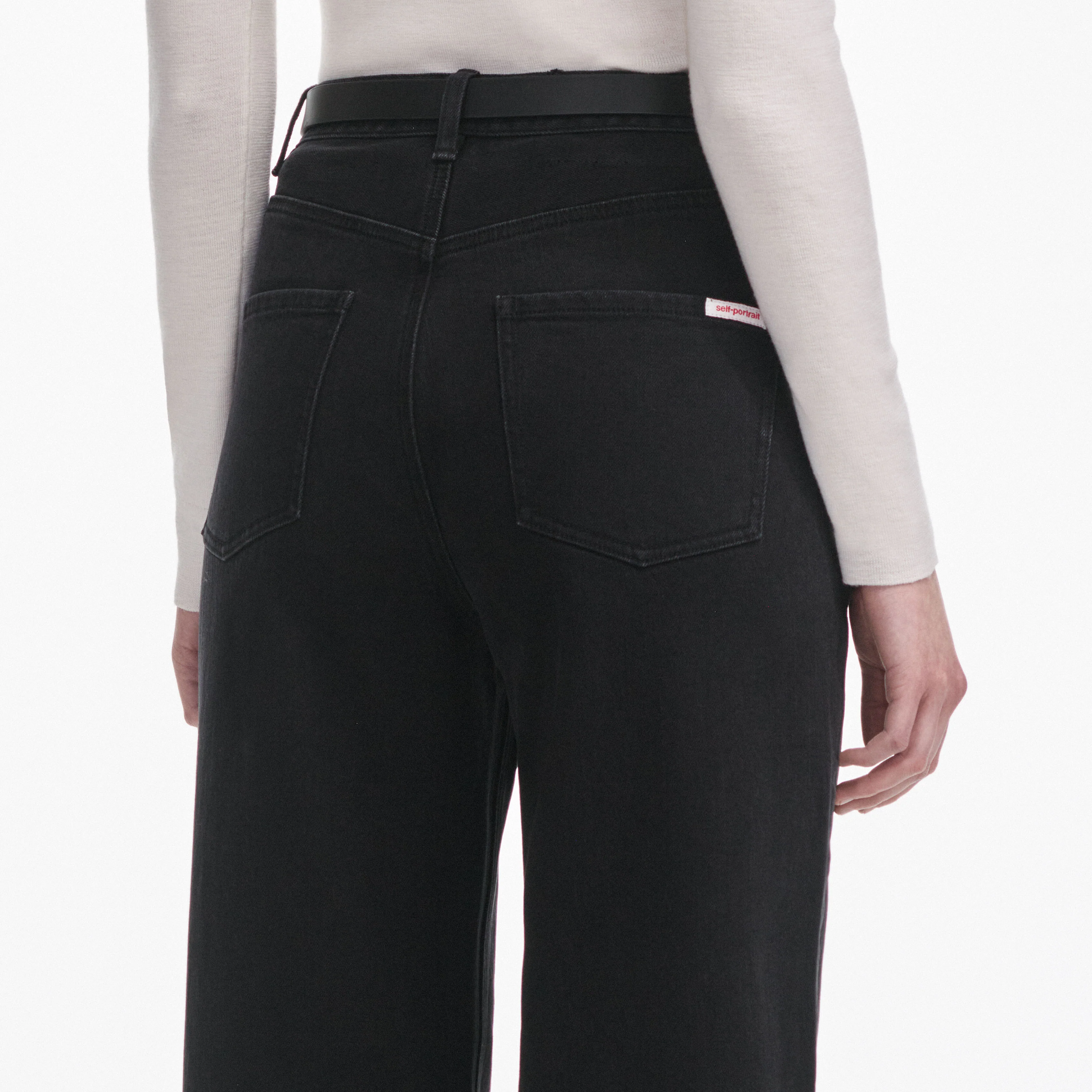 Black Straight Leg Jeans - Image 5
