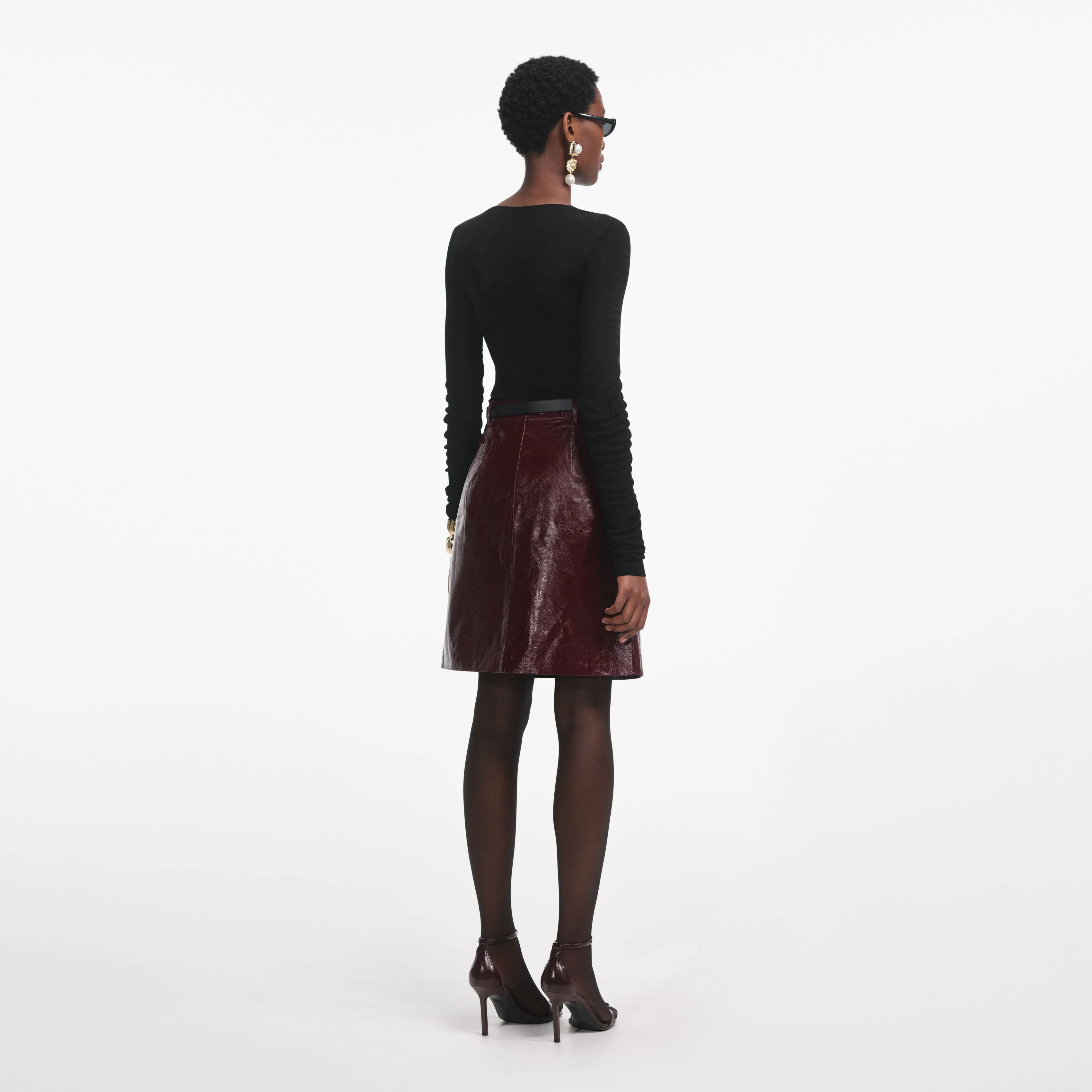 Black Viscose Knit Top - Image 3
