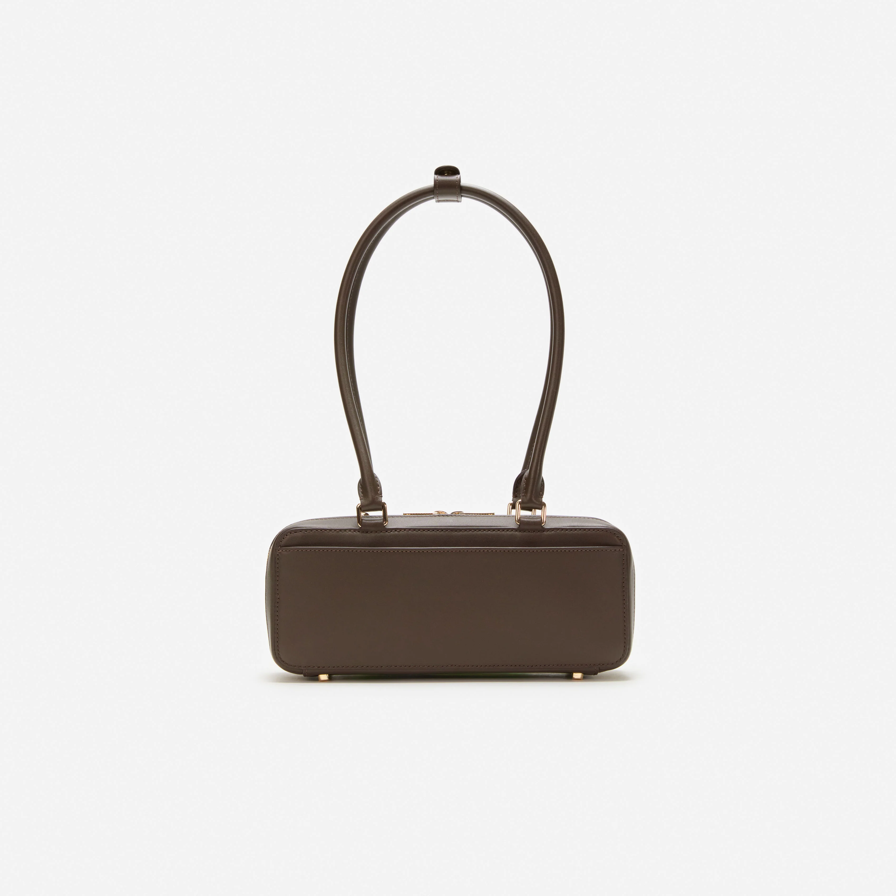 Brown Leather Shoulder Bag With Charm - Image 3
