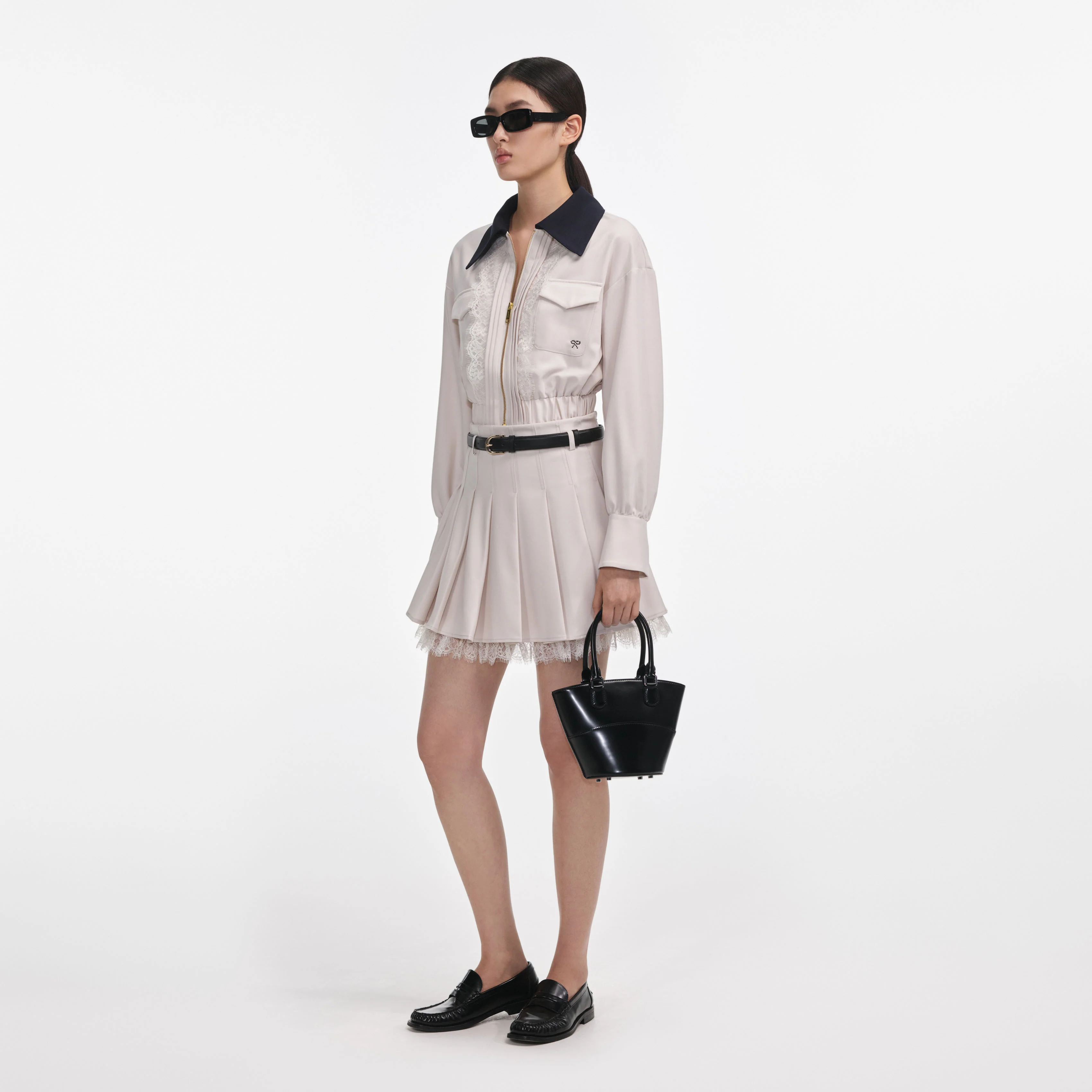 Cream Twill Contrast Collar Jacket - Image 2